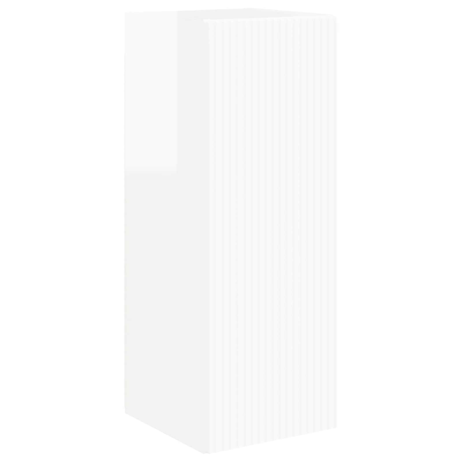 Ensemble de meuble TV mural Montage mural 4 pcs Blanc brillant - XIOS