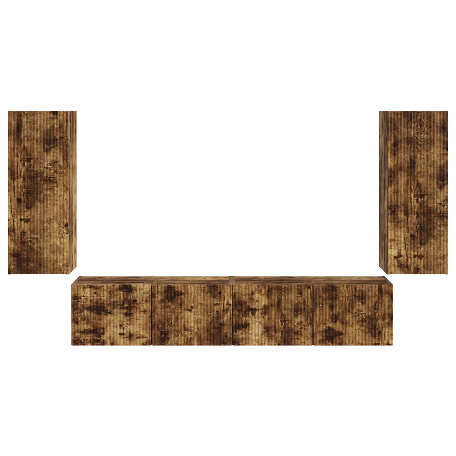 Ensemble de meuble TV mural 4 pcs Chêne fumé Bois d'ingénierie - XIOS