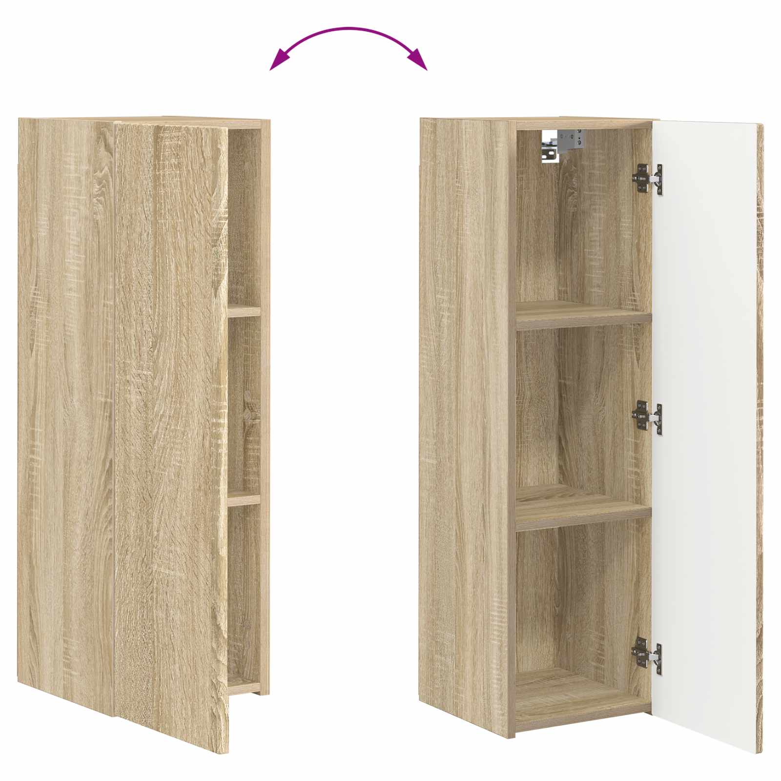 Ensemble de meuble TV mural 4 pc Chêne Sonoma Bois d'ingénierie