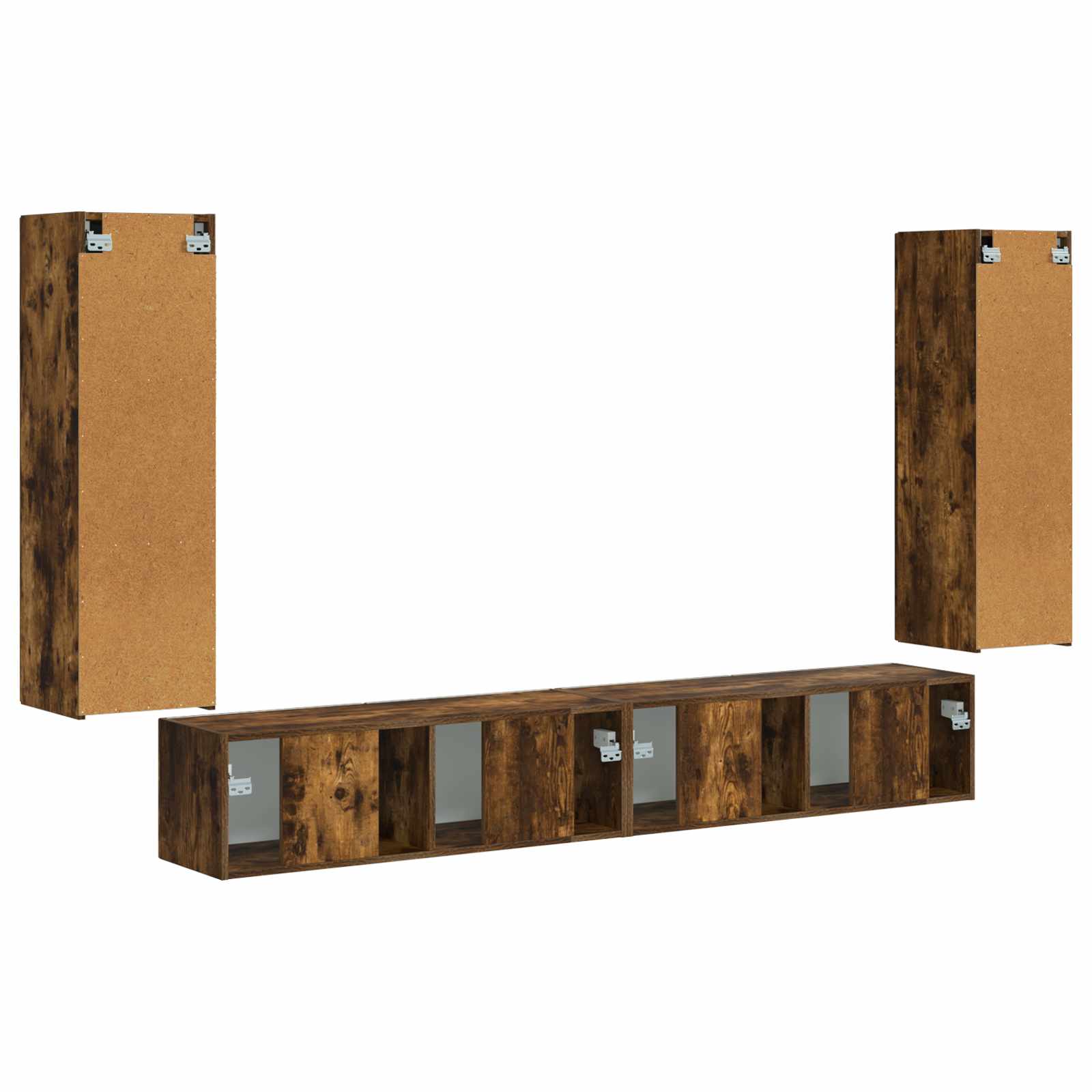 Ensemble de meuble TV mural 4 pcs Chêne fumé Bois d'ingénierie - XIOS