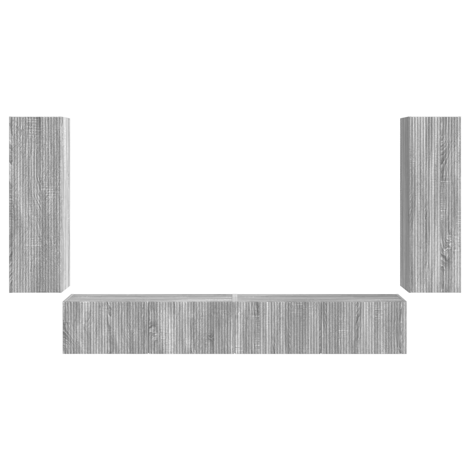 Ensemble de meuble TV mural 4 pcs Gris Sonoma Bois d'ingénierie - XIOS