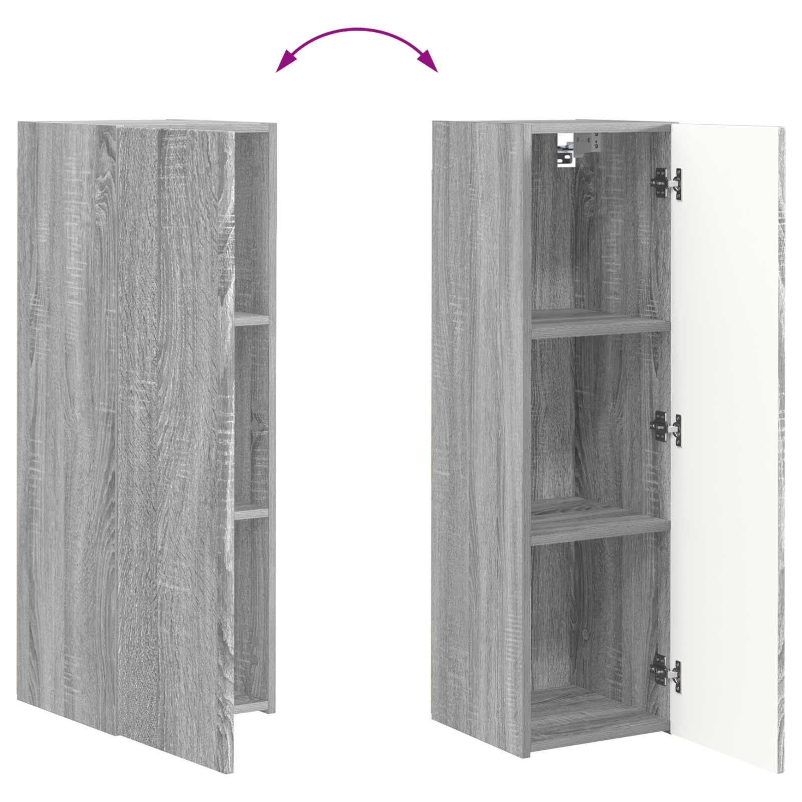 Ensemble de meuble TV mural 4 pcs Gris Sonoma Bois d'ingénierie - XIOS