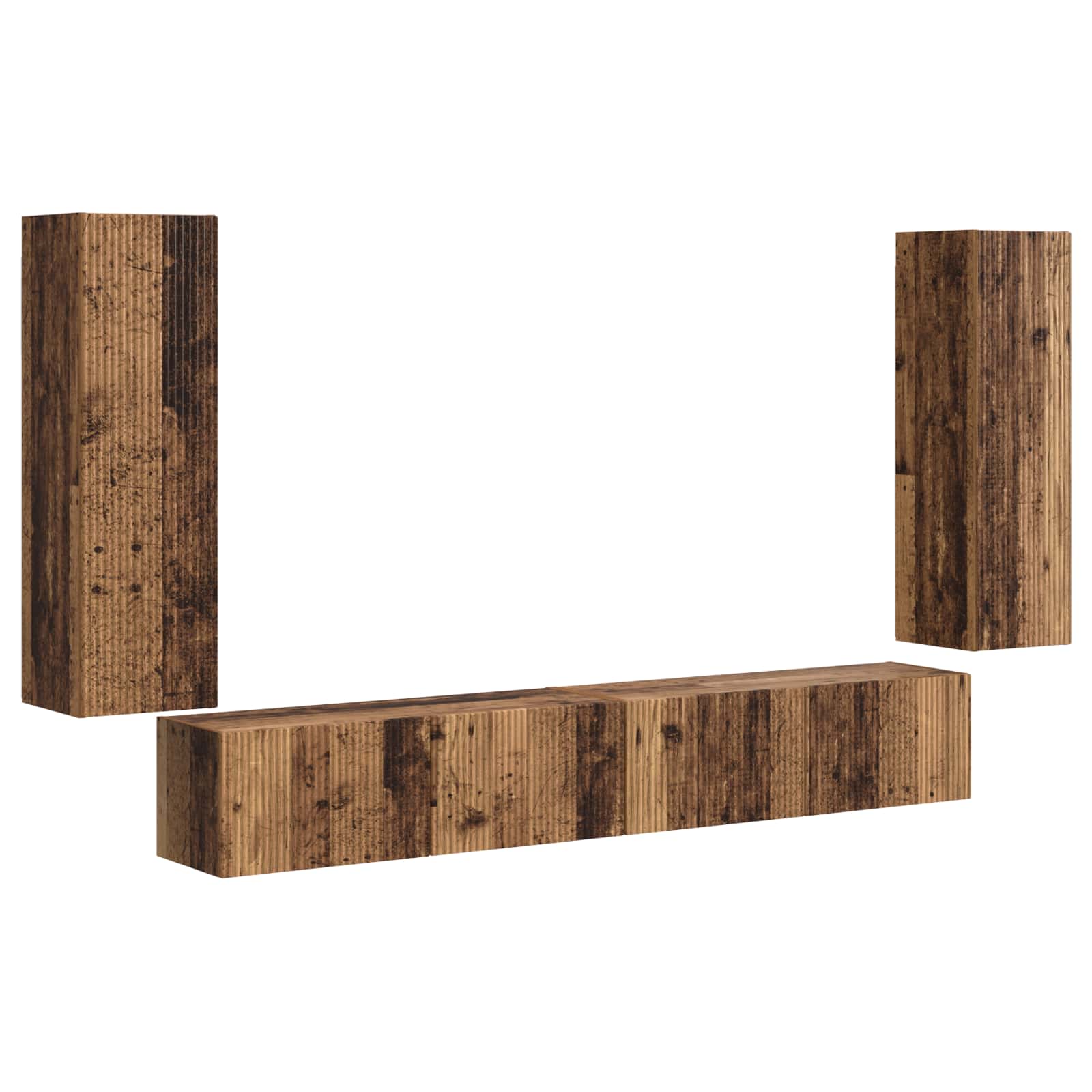 Ensemble de meuble TV mural 4 pcs Bois ancien Bois d'ingénierie - XIOS