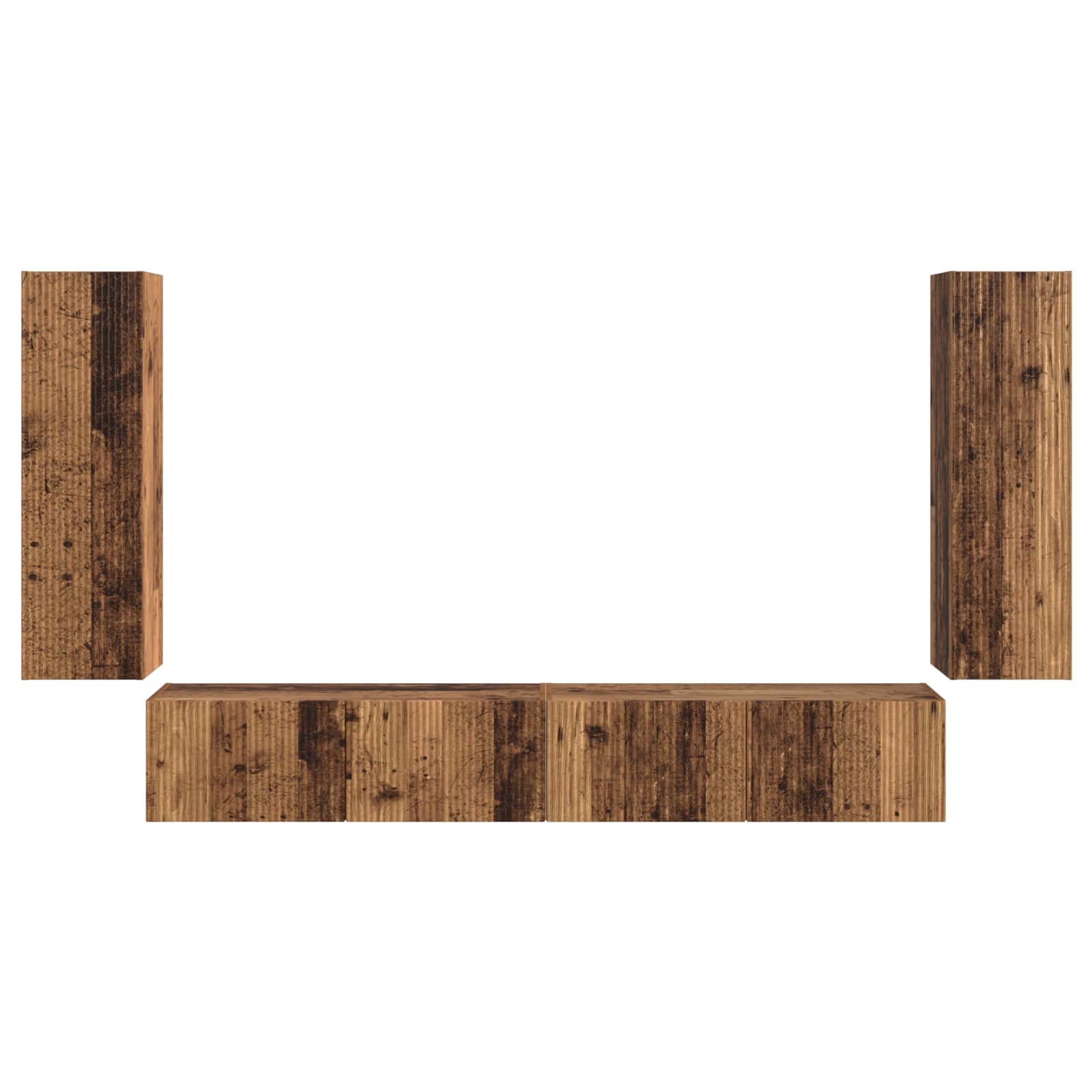 Ensemble de meuble TV mural 4 pcs Bois ancien Bois d'ingénierie - XIOS
