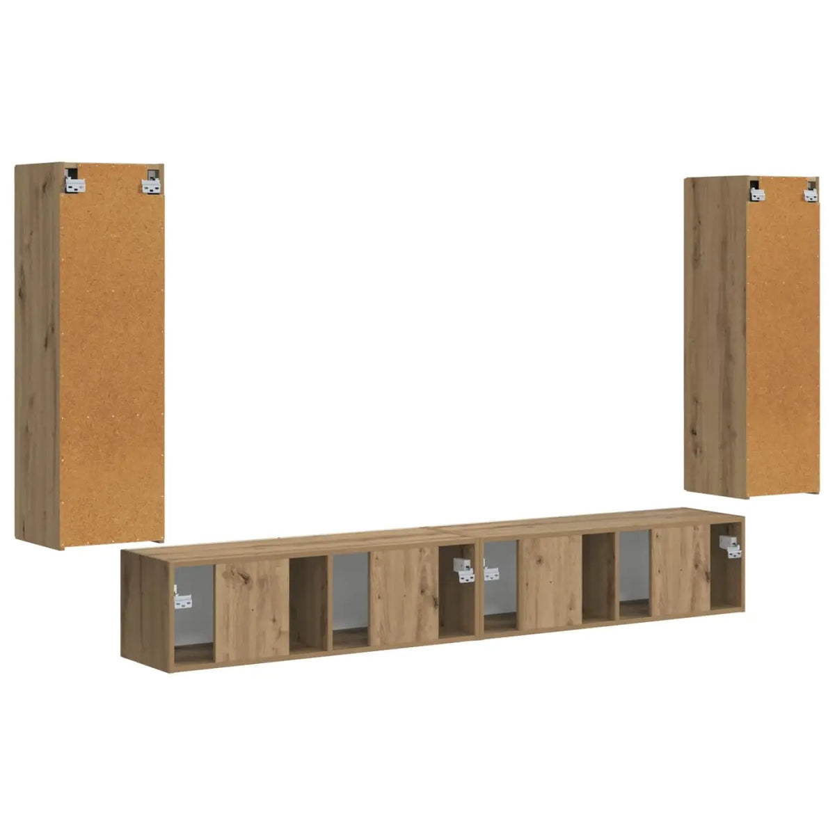 Ensemble de meuble TV mural 4 pc Chêne artisanal - XIOS