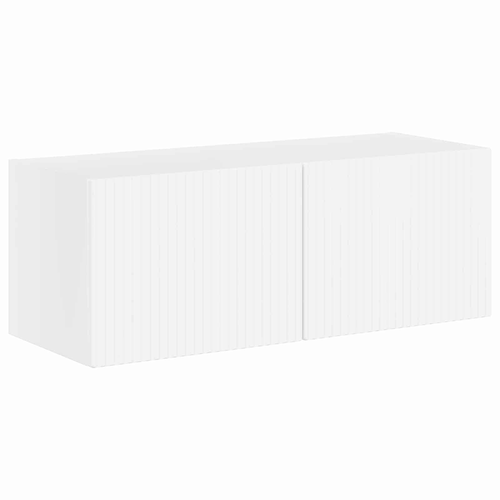 Ensemble de meuble TV mural Montage mural 6 pcs Blanc brillant - XIOS