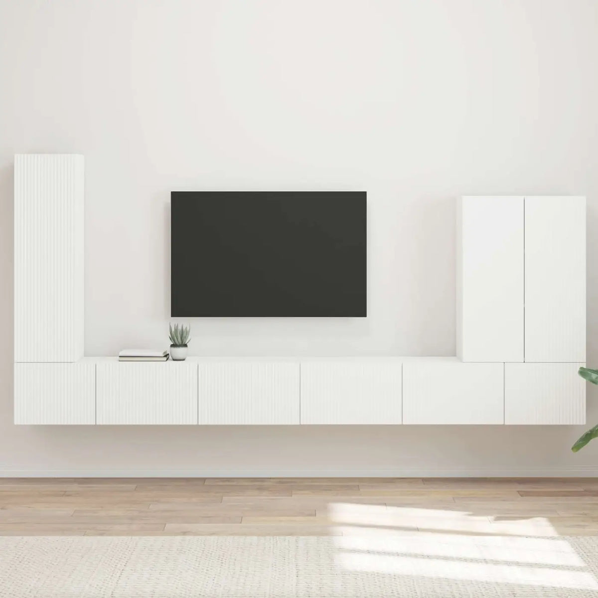 Ensemble de meuble TV mural 6 pc Blanc - XIOS