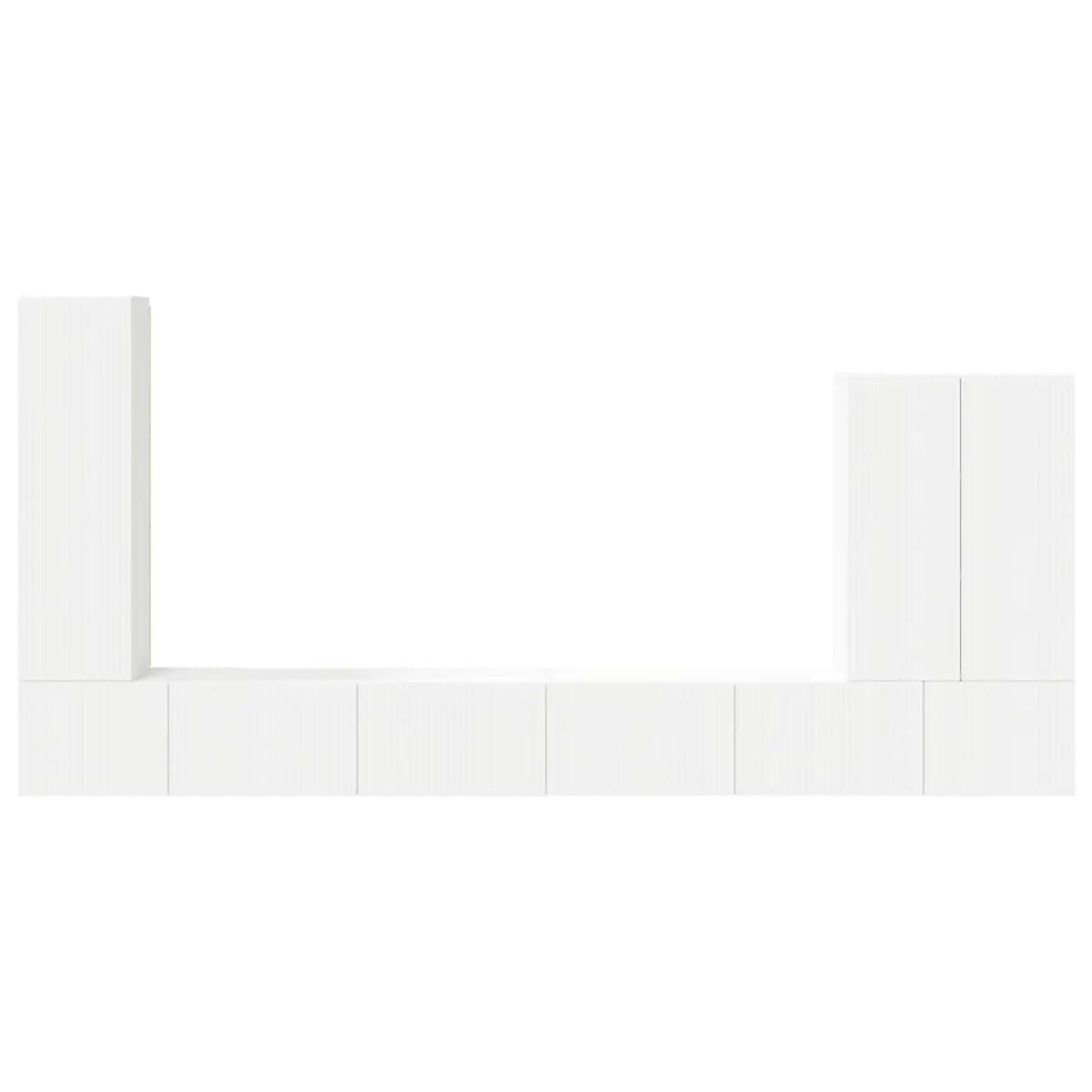 Ensemble de meuble TV mural 6 pc Blanc - XIOS