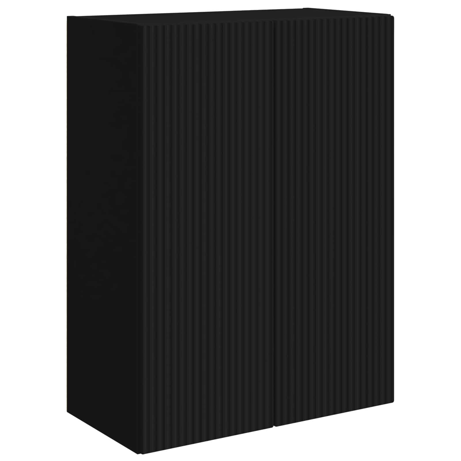 Ensemble de meuble TV mural 6 pc Noir