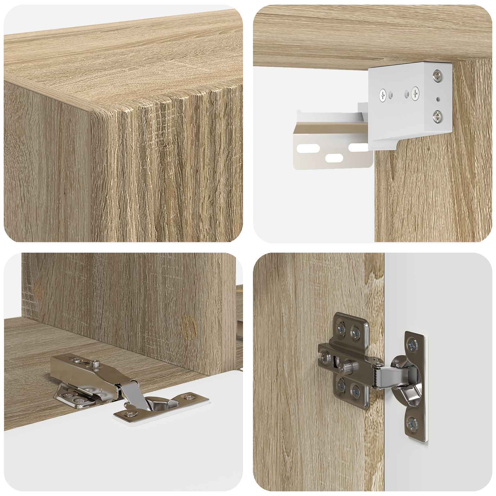 Ensemble de meuble TV mural 6 pc Chêne Sonoma