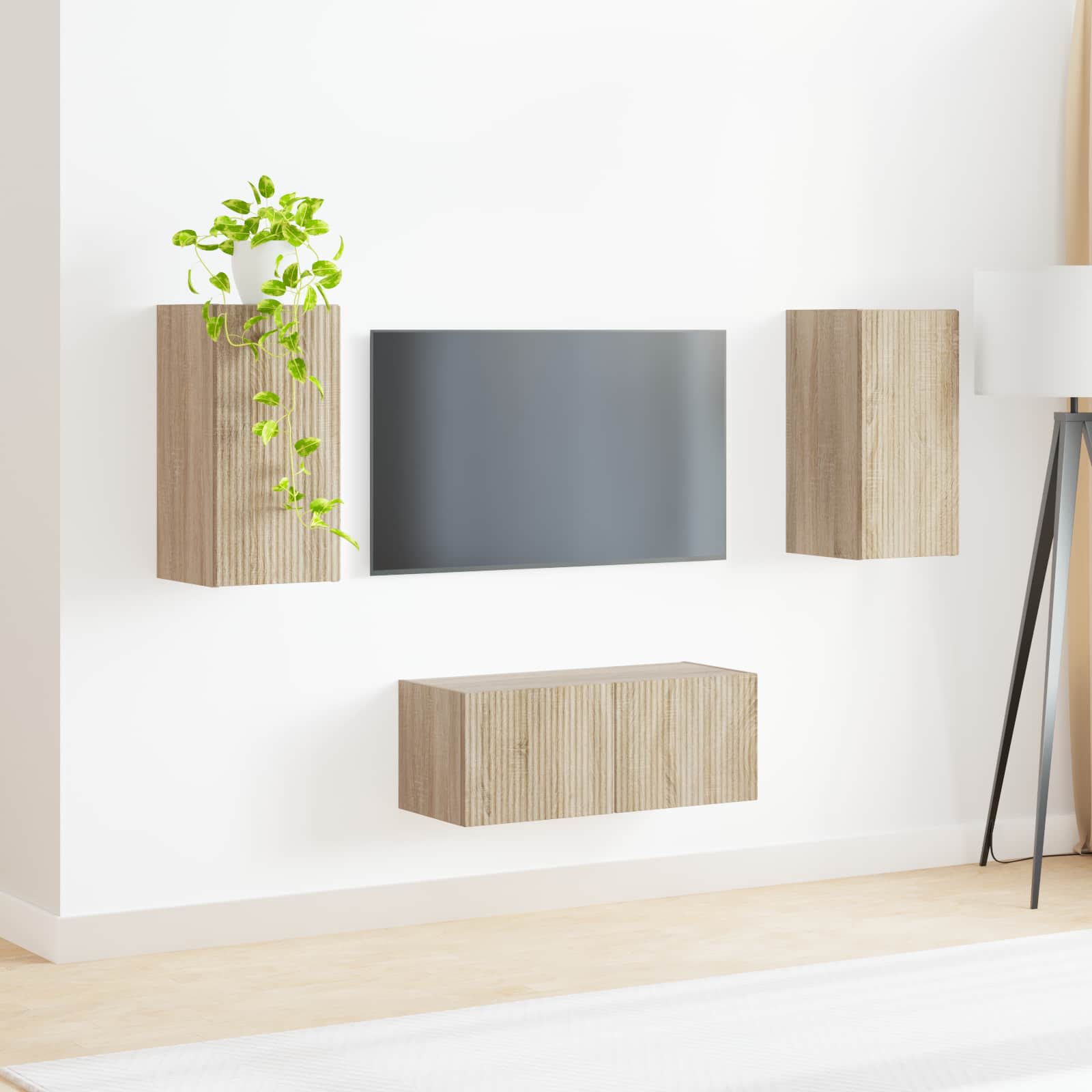 Ensemble meuble TV 2 pcs Chêne Sonoma Bois d'ingénierie - XIOS