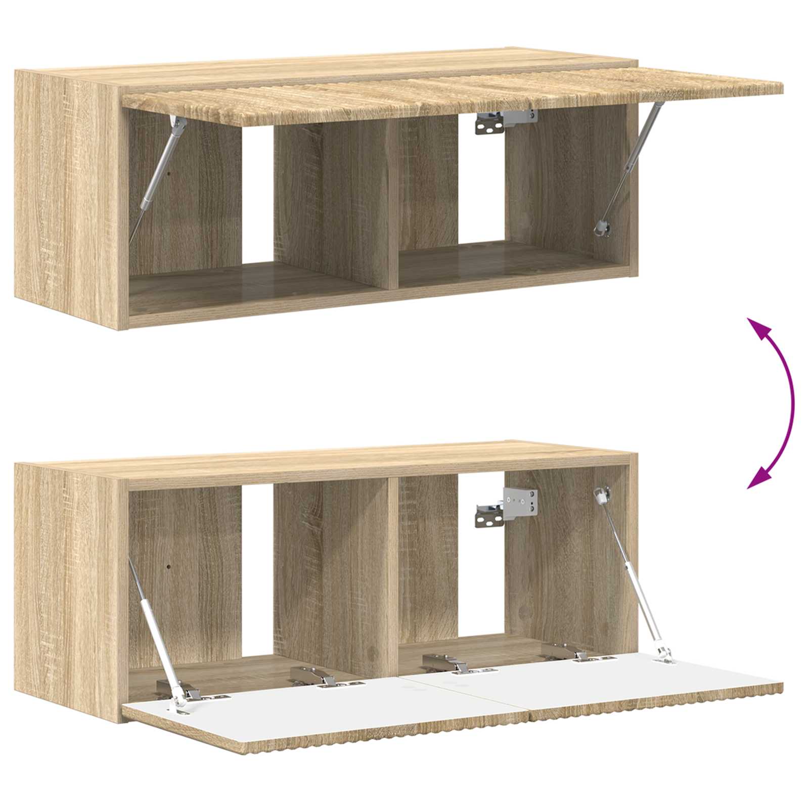 Ensemble meuble TV 2 pcs Chêne Sonoma Bois d'ingénierie - XIOS