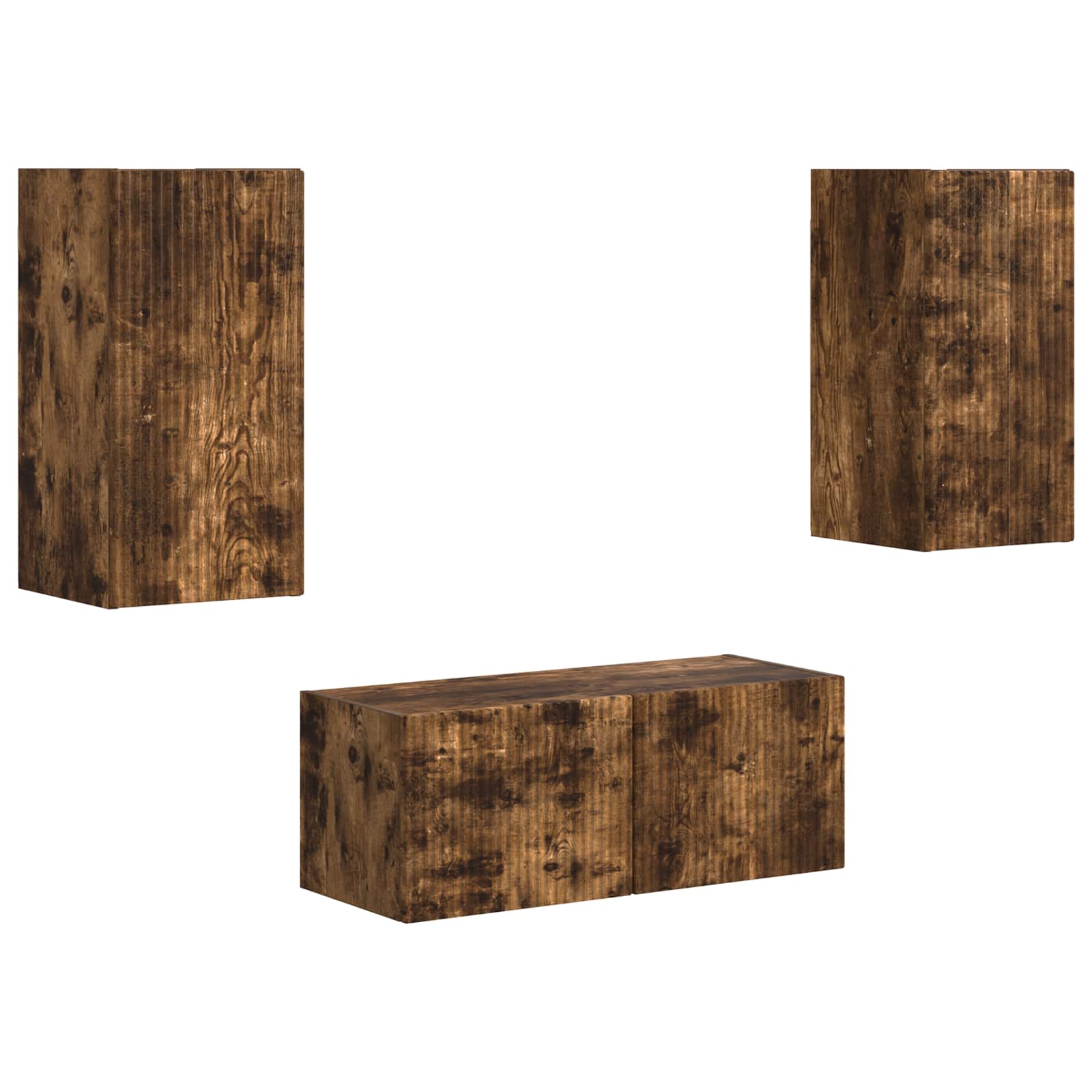 Ensemble meuble TV 2 pcs Chêne fumé Bois d'ingénierie - XIOS