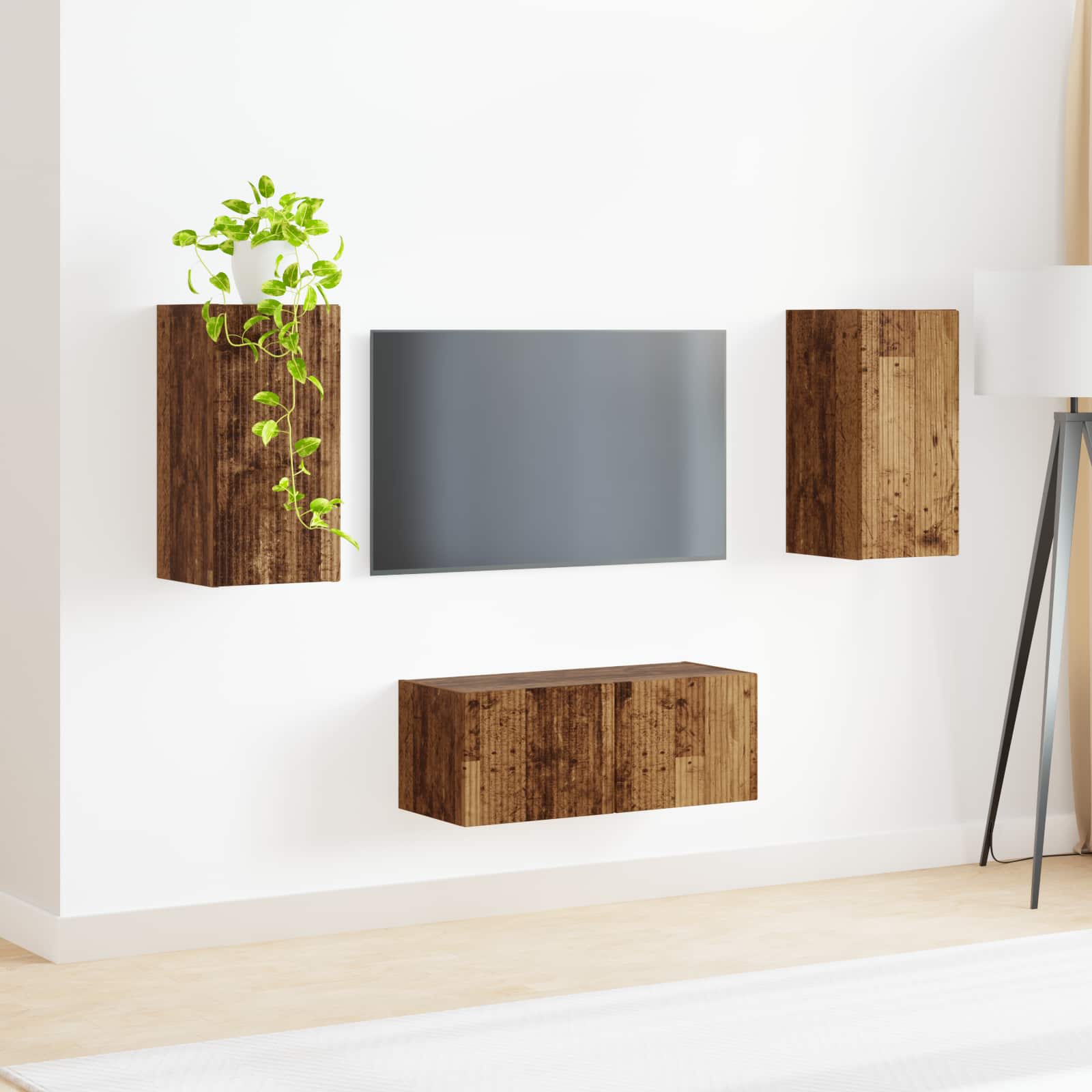 Ensemble meuble TV 2 pcs Bois ancien Bois d'ingénierie - XIOS