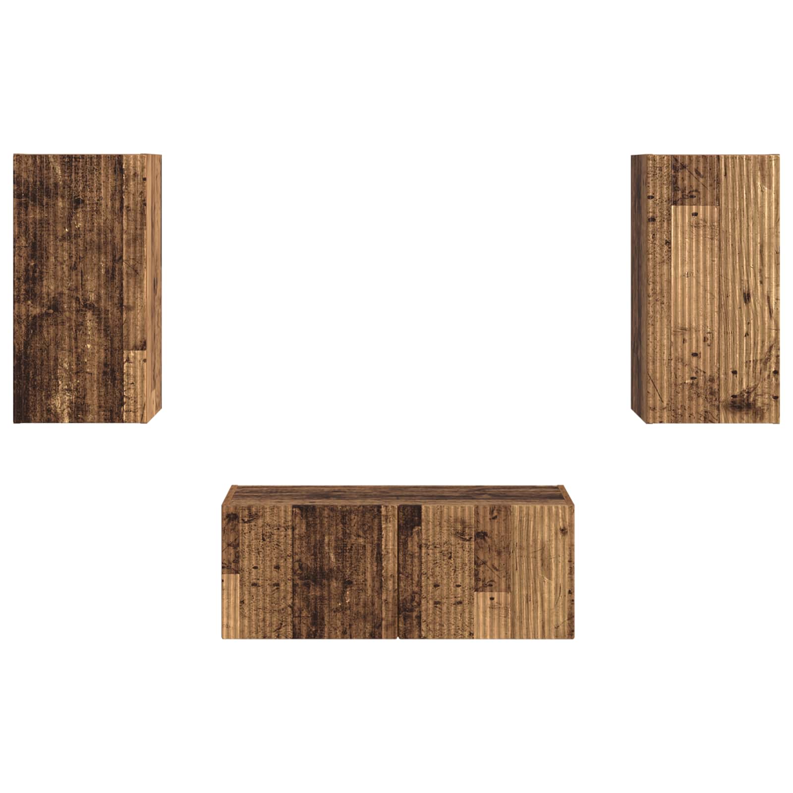 Ensemble meuble TV 2 pcs Bois ancien Bois d'ingénierie - XIOS