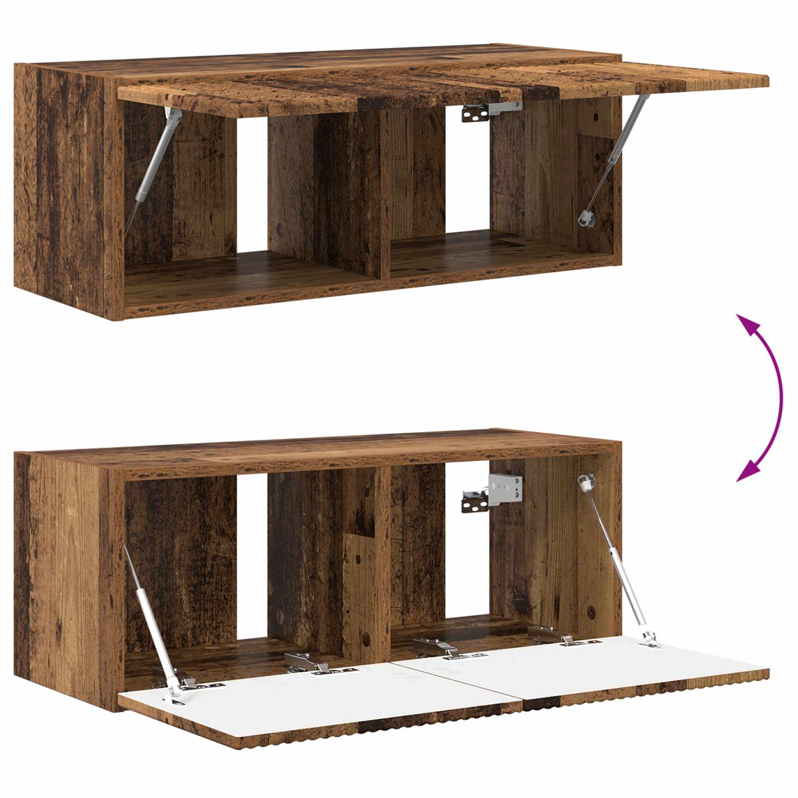 Ensemble meuble TV 2 pcs Bois ancien Bois d'ingénierie - XIOS