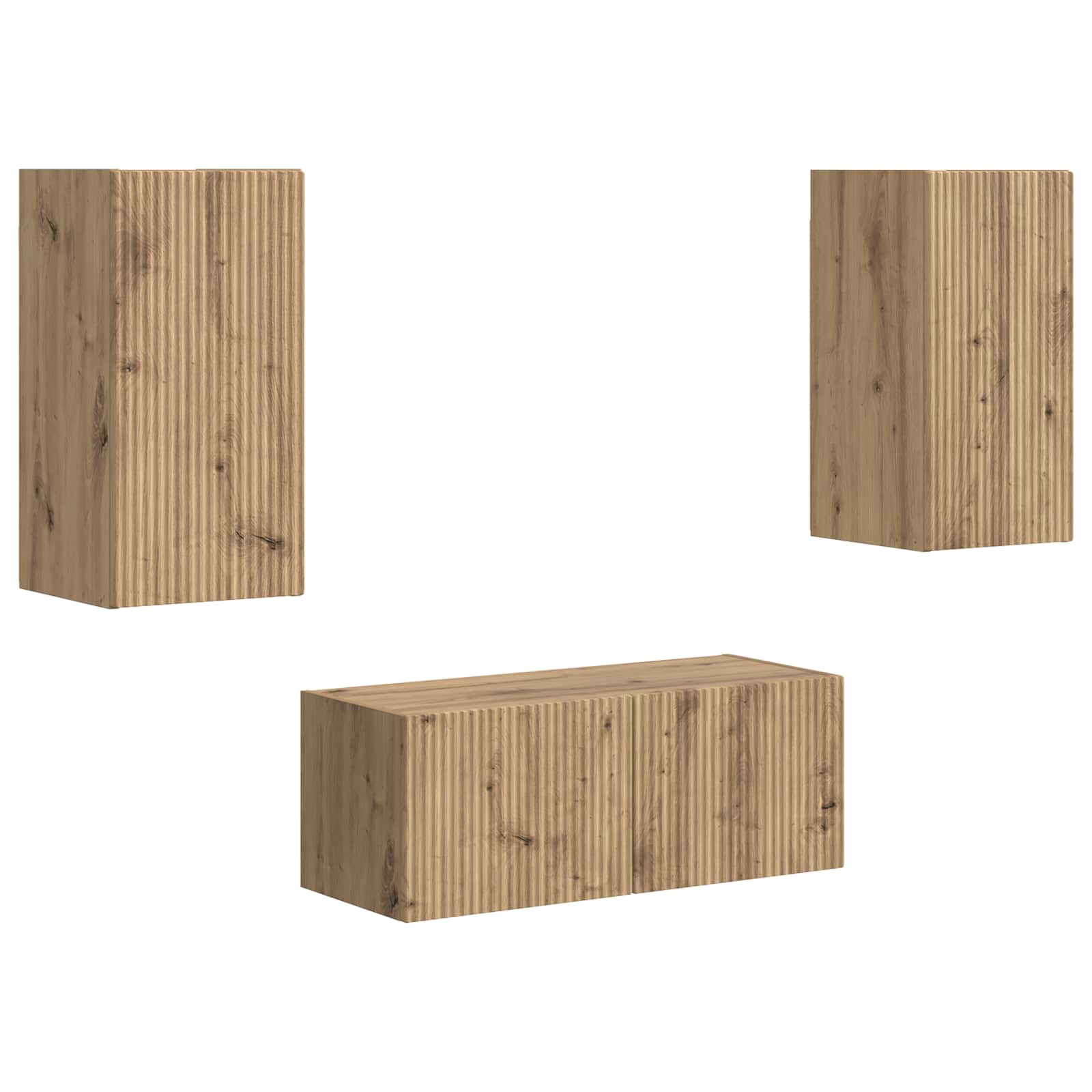 Ensemble meuble TV 2 pcs Chêne artisanal Bois d'ingénierie - XIOS