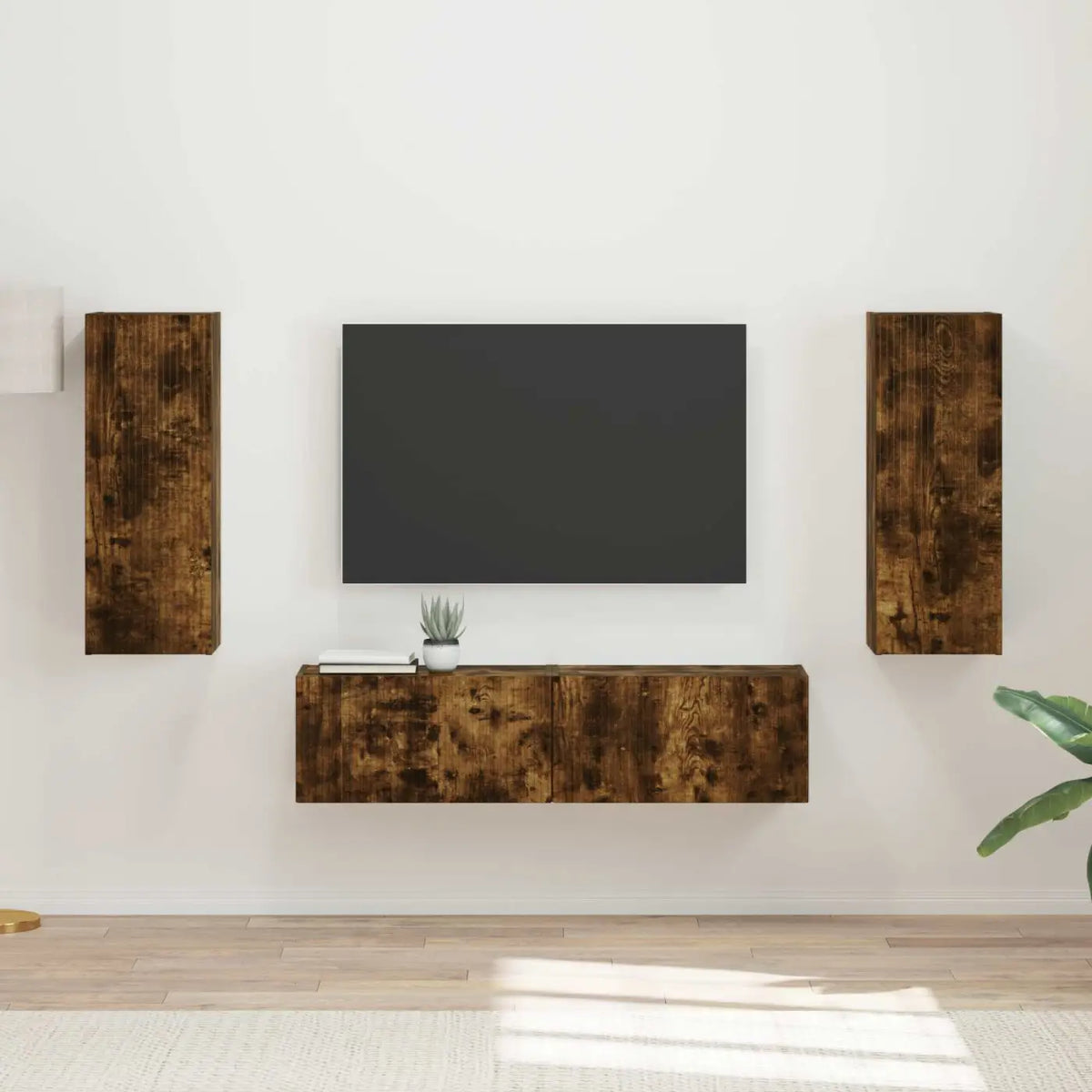 Ensemble meuble TV 2 pc Chêne fumé - XIOS