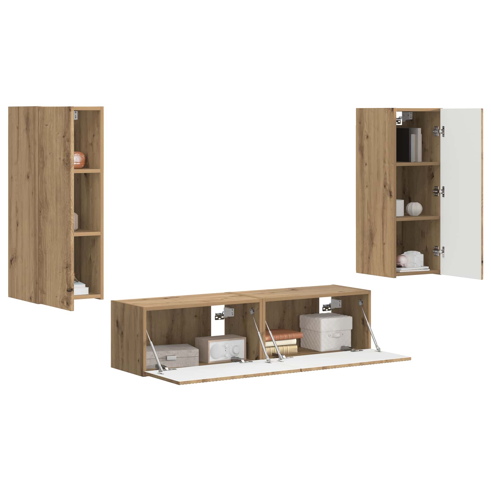 Ensemble meuble TV 2 pcs Chêne artisanal Bois d'ingénierie - XIOS