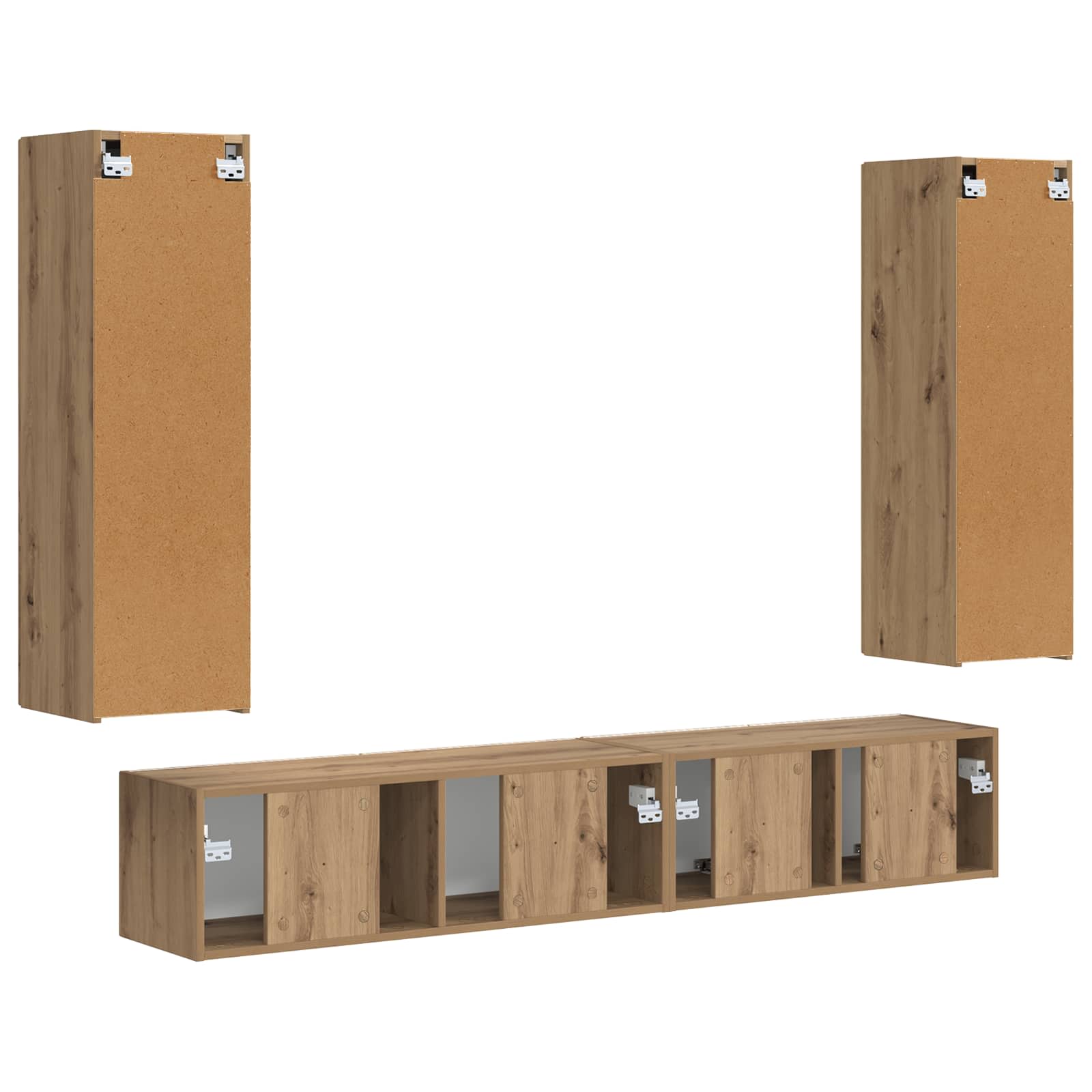 Ensemble meuble TV 3 pcs Chêne artisanal Bois d'ingénierie - XIOS