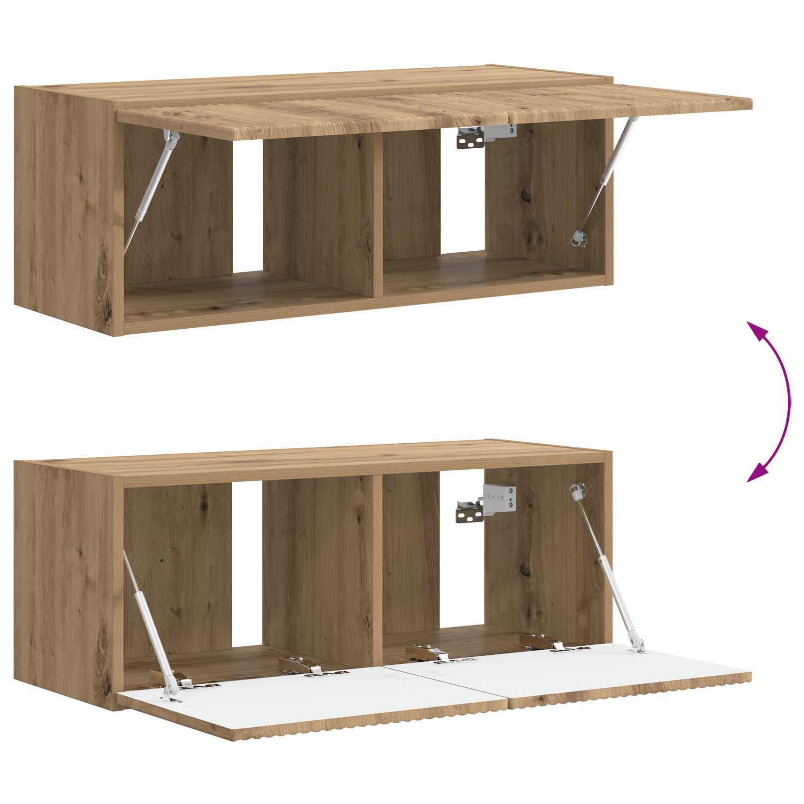 Ensemble meuble TV 3 pcs Chêne artisanal Bois d'ingénierie - XIOS