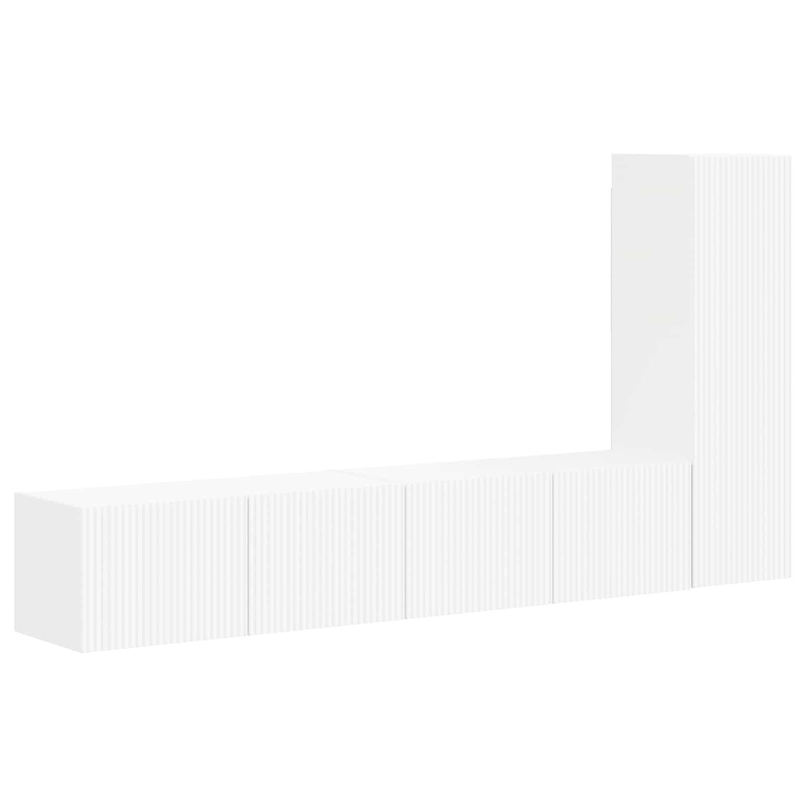 Ensemble meuble TV Montage mural 3 pcs Blanc Bois d'ingénierie - XIOS