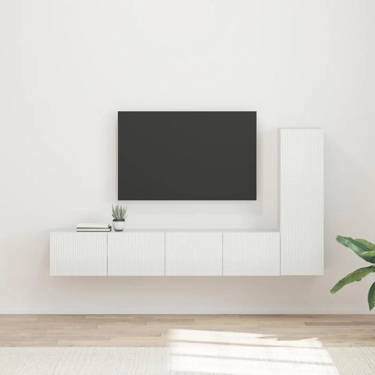 Ensemble meuble TV 3 pc Blanc brillant Bois d’ingénierie - XIOS