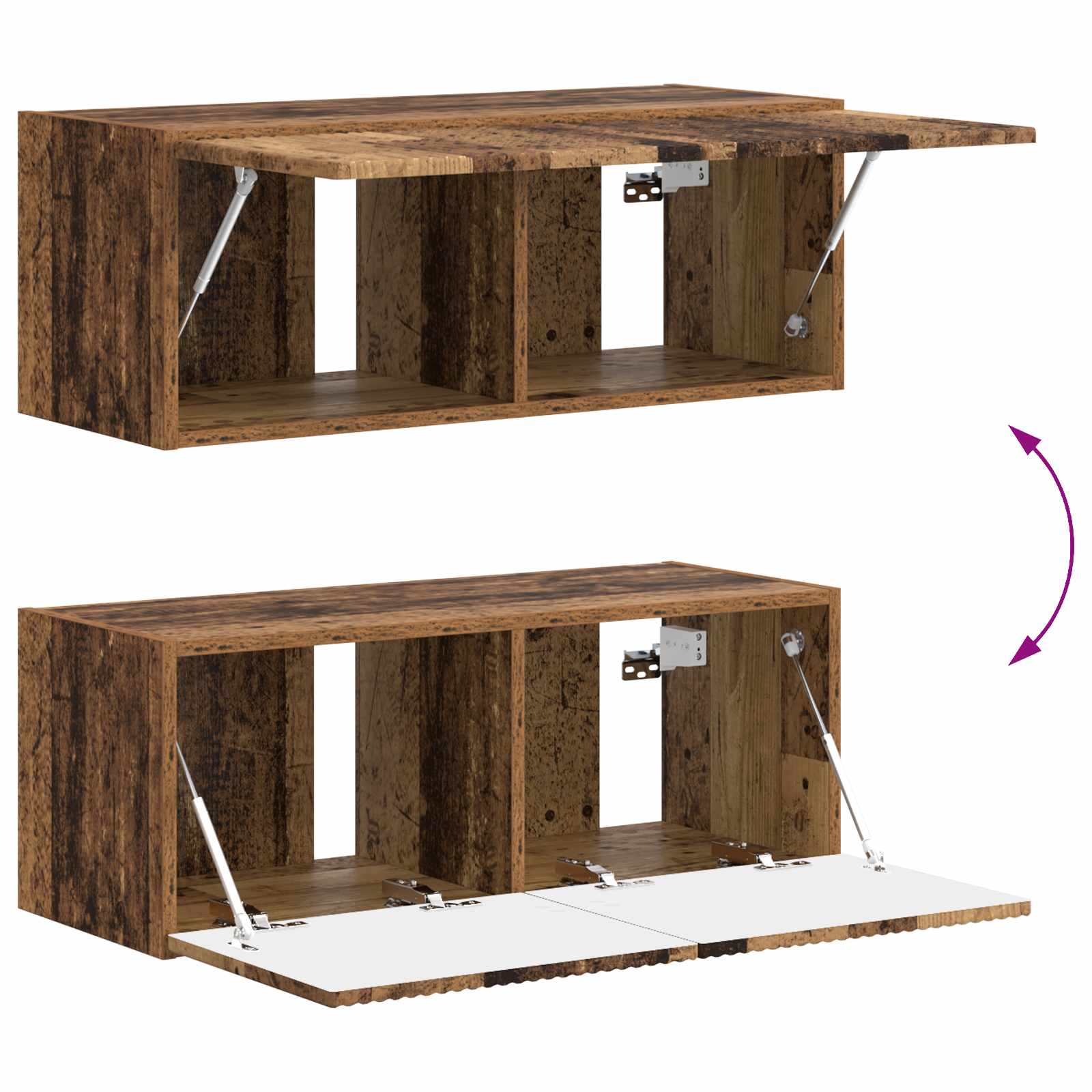 Ensemble meuble TV 4 pcs Bois ancien Bois d'ingénierie - XIOS