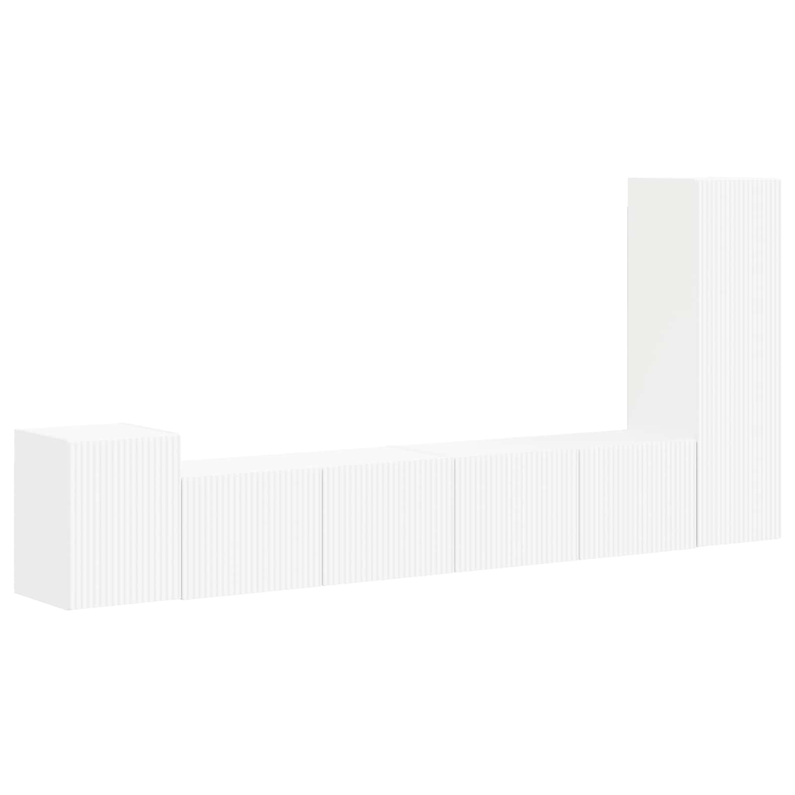 Ensemble meuble TV Montage mural 3 pcs Blanc Bois d'ingénierie - XIOS