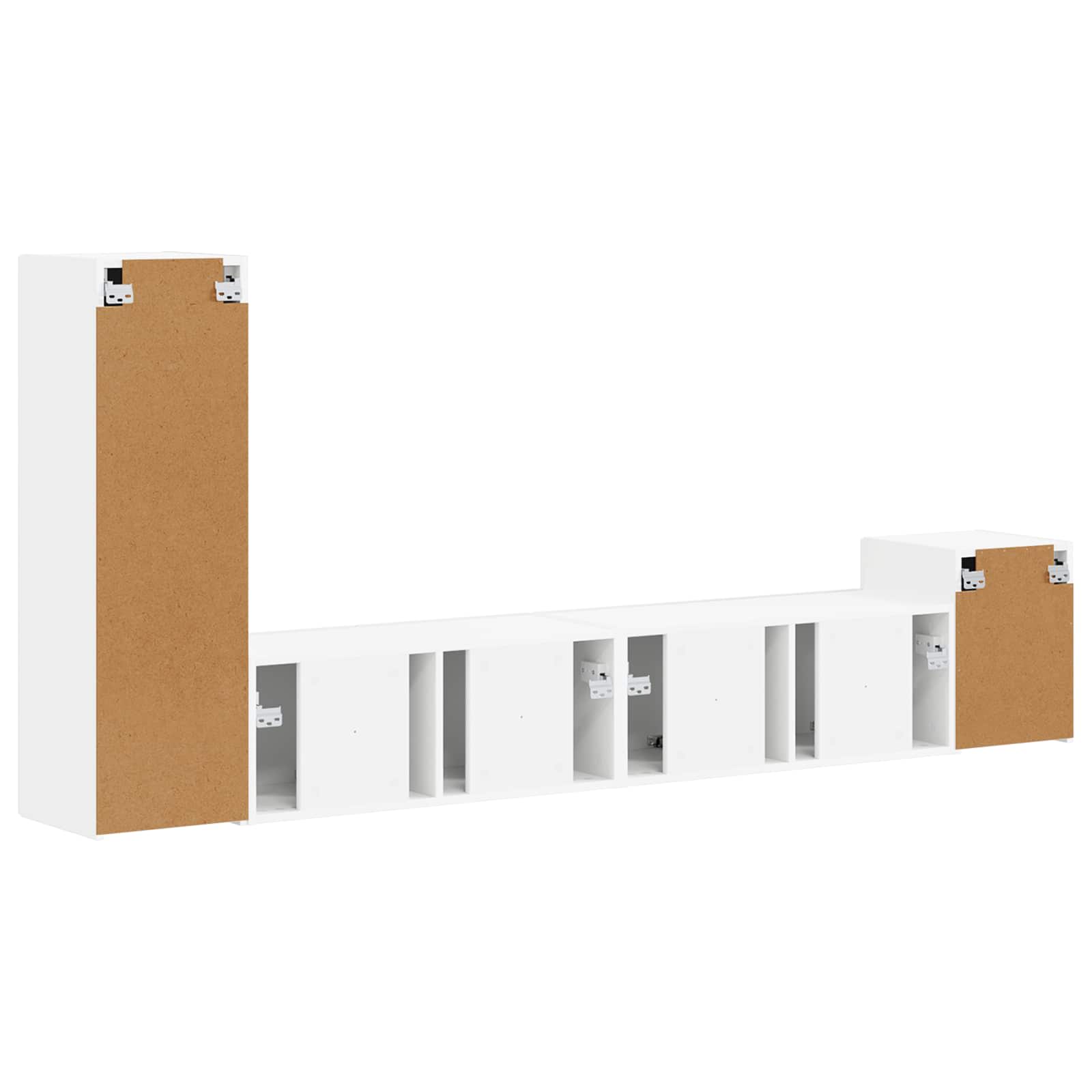 Ensemble meuble TV Montage mural 3 pcs Blanc Bois d'ingénierie - XIOS