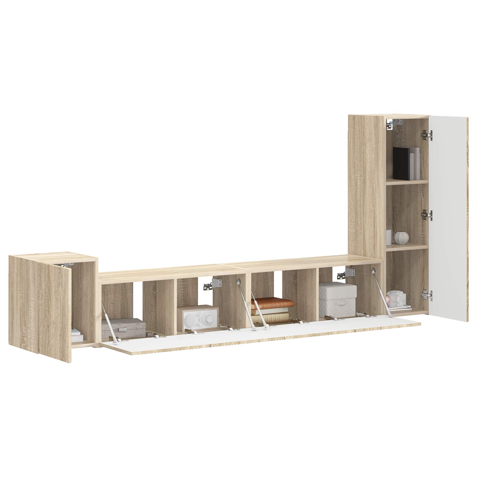 Ensemble meuble TV 3 pcs Chêne Sonoma Bois d'ingénierie - XIOS