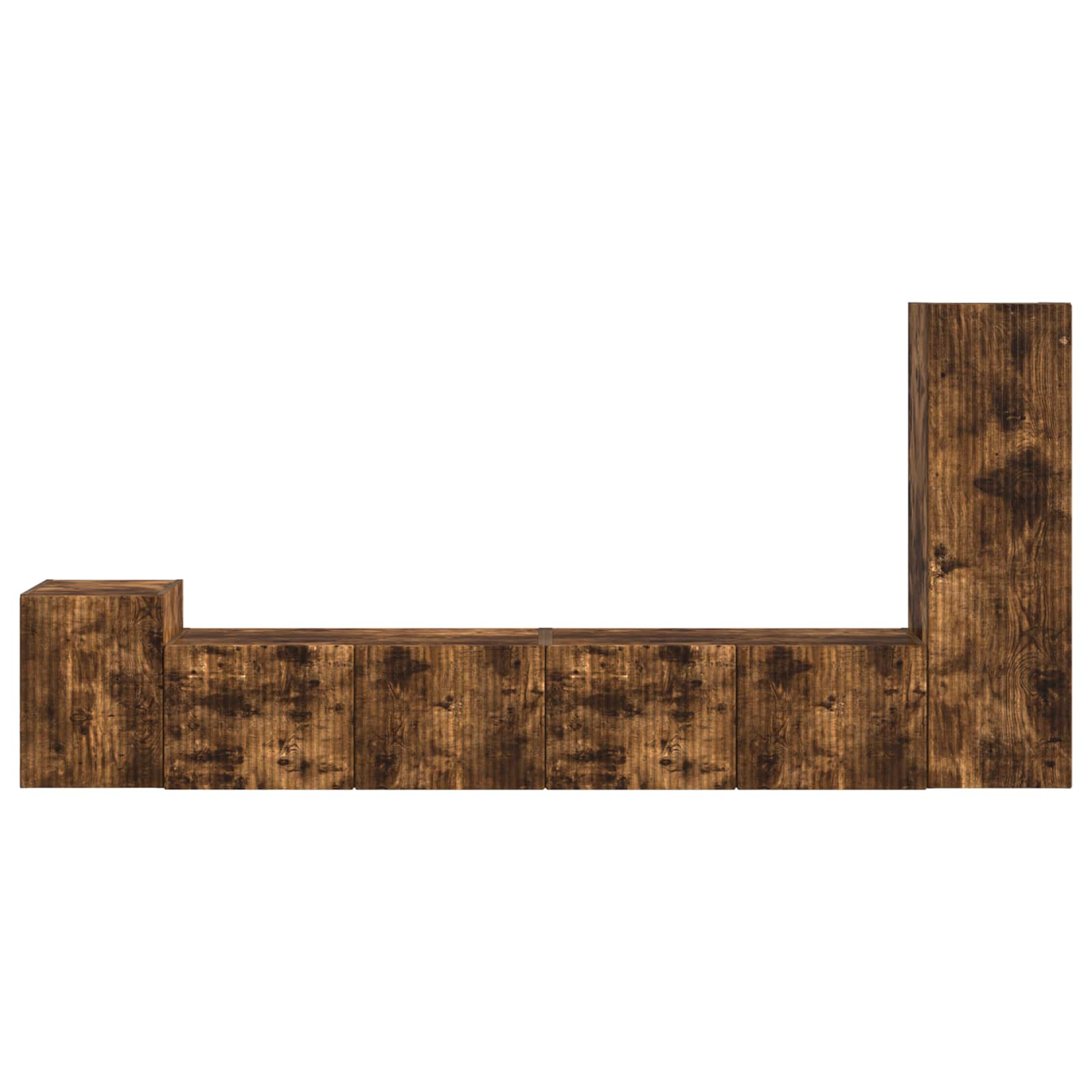 Ensemble meuble TV 3 pcs Chêne fumé Bois d'ingénierie - XIOS
