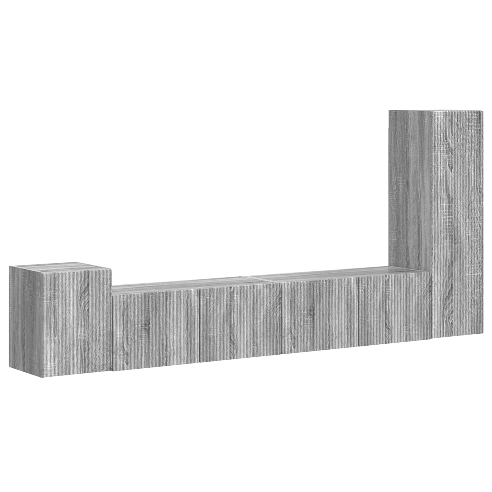 Ensemble meuble TV 3 pcs Gris Sonoma Bois d'ingénierie - XIOS
