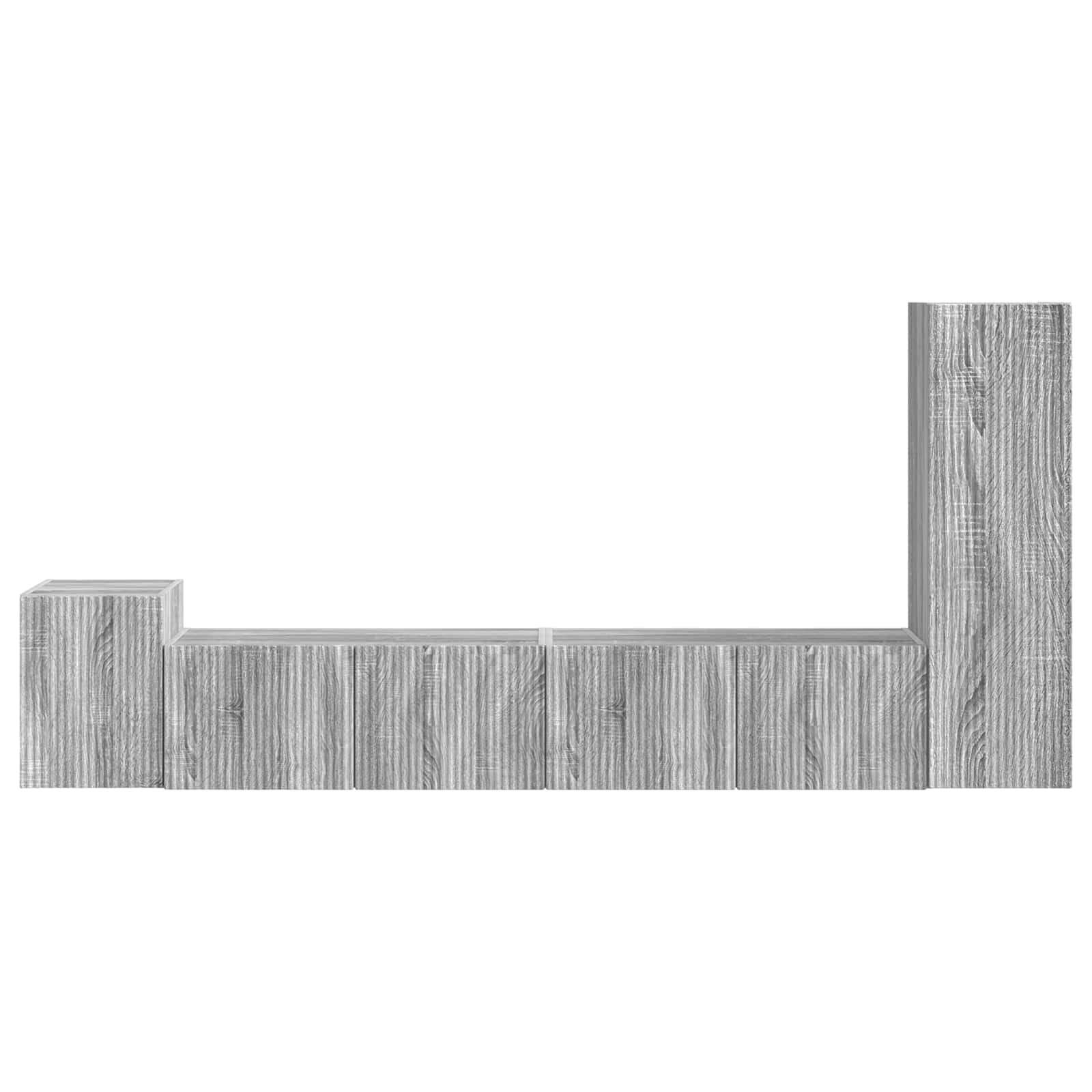 Ensemble meuble TV 3 pcs Gris Sonoma Bois d'ingénierie - XIOS