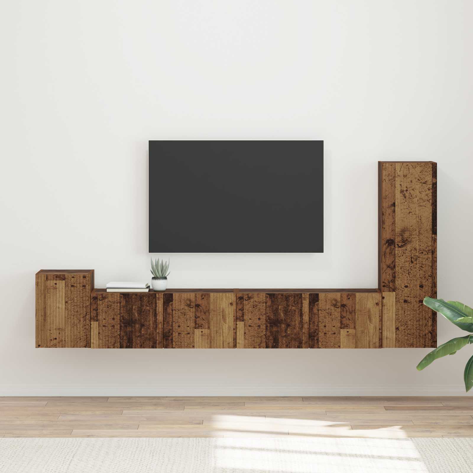 Ensemble meuble TV 3 pcs Bois ancien Bois d'ingénierie - XIOS