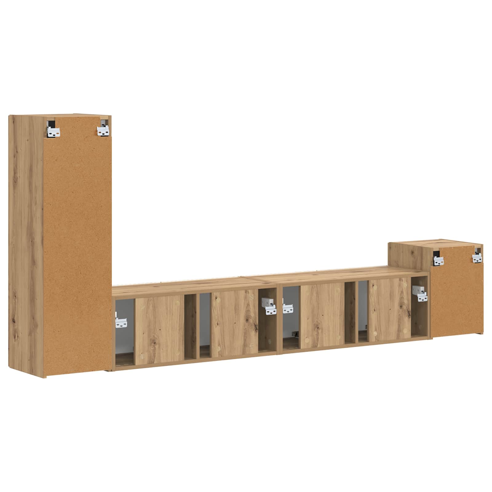 Ensemble meuble TV 3 pcs Chêne artisanal Bois d'ingénierie - XIOS