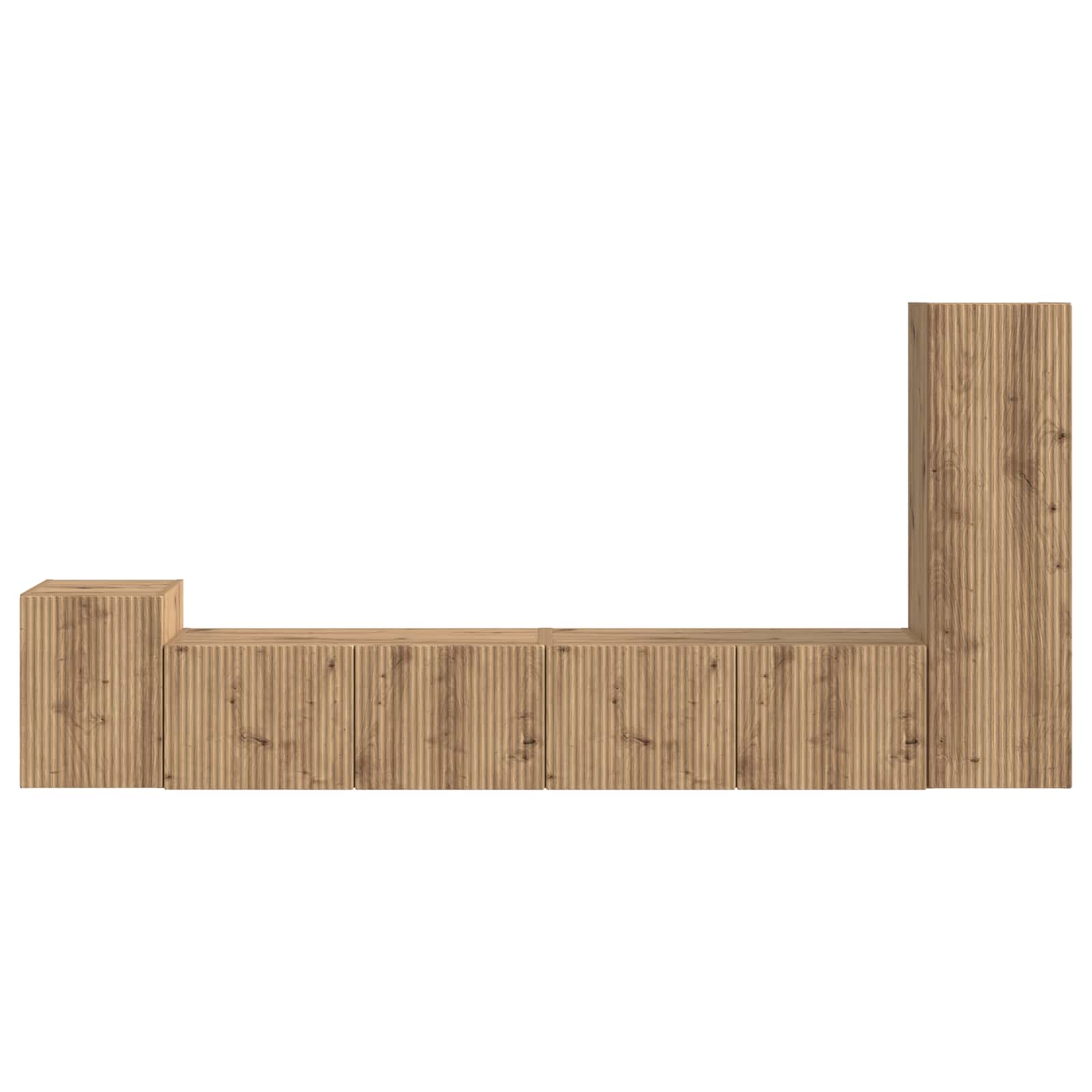 Ensemble meuble TV 3 pcs Chêne artisanal Bois d'ingénierie - XIOS