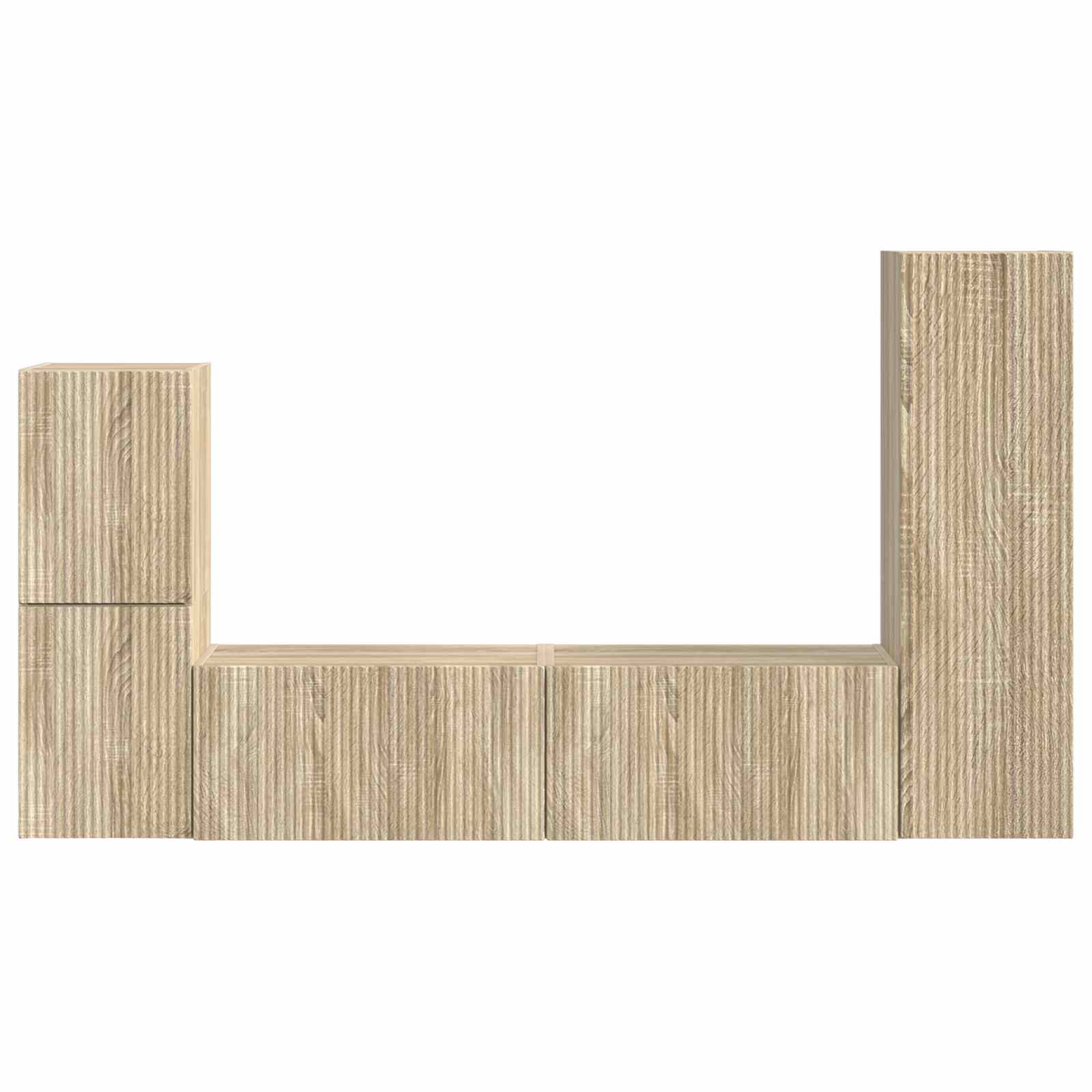 Ensemble meuble TV 4 pcs Chêne Sonoma Bois d'ingénierie - XIOS