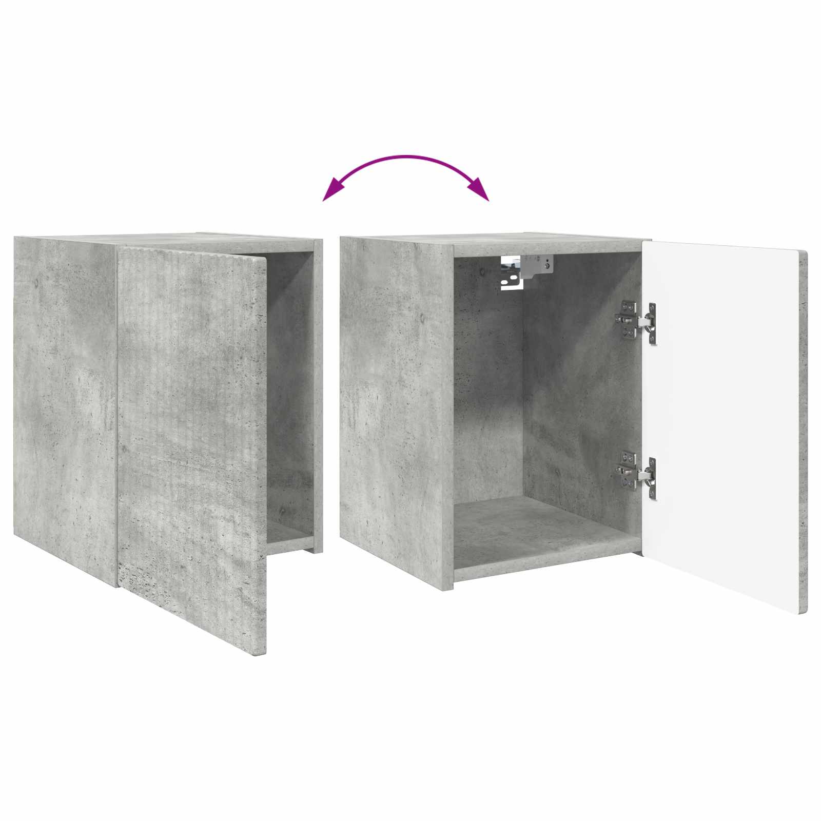Ensemble meuble TV 4 pcs Gris béton Bois d'ingénierie - XIOS
