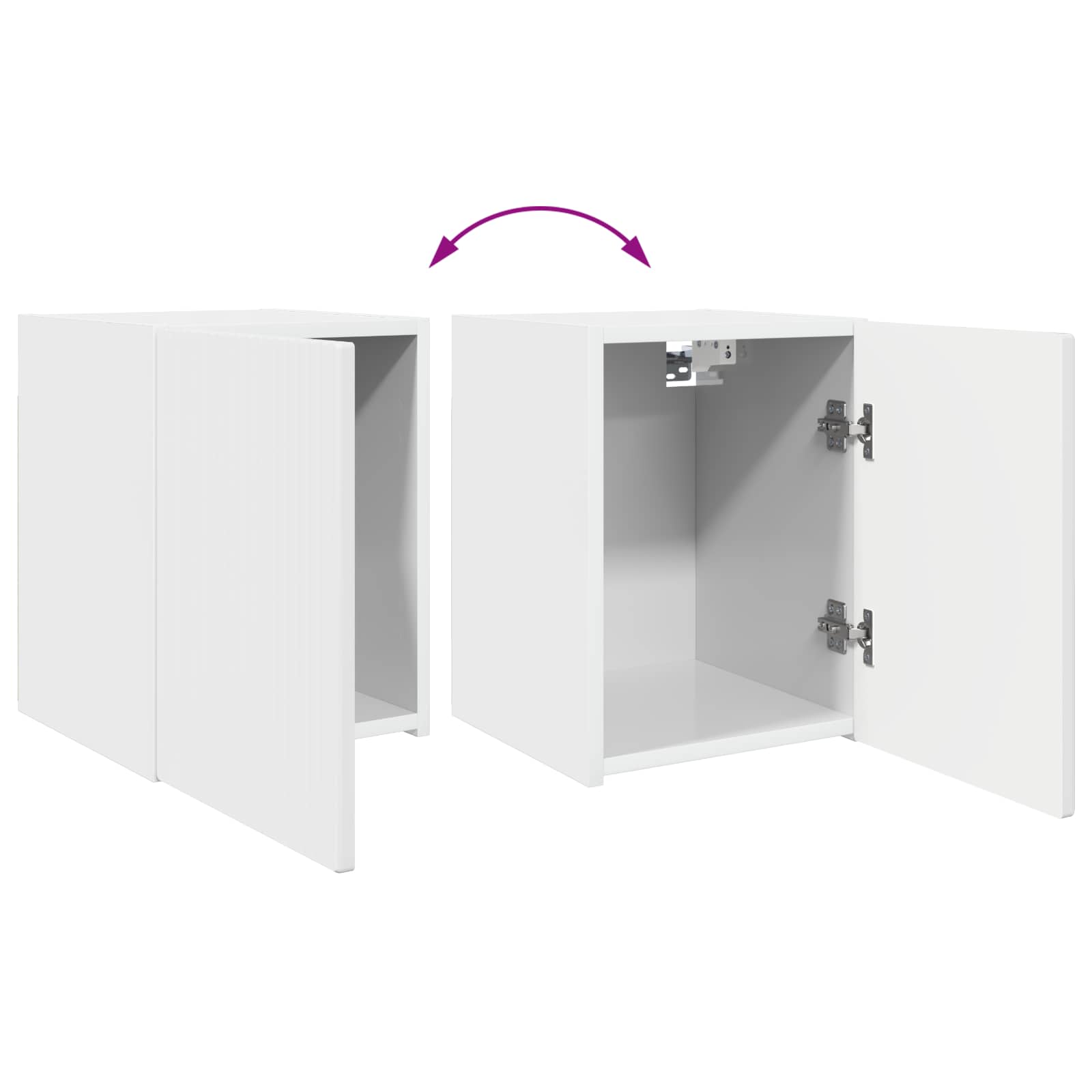 Ensemble meuble TV 4 pcs Blanc brillant Bois d'ingénierie - XIOS