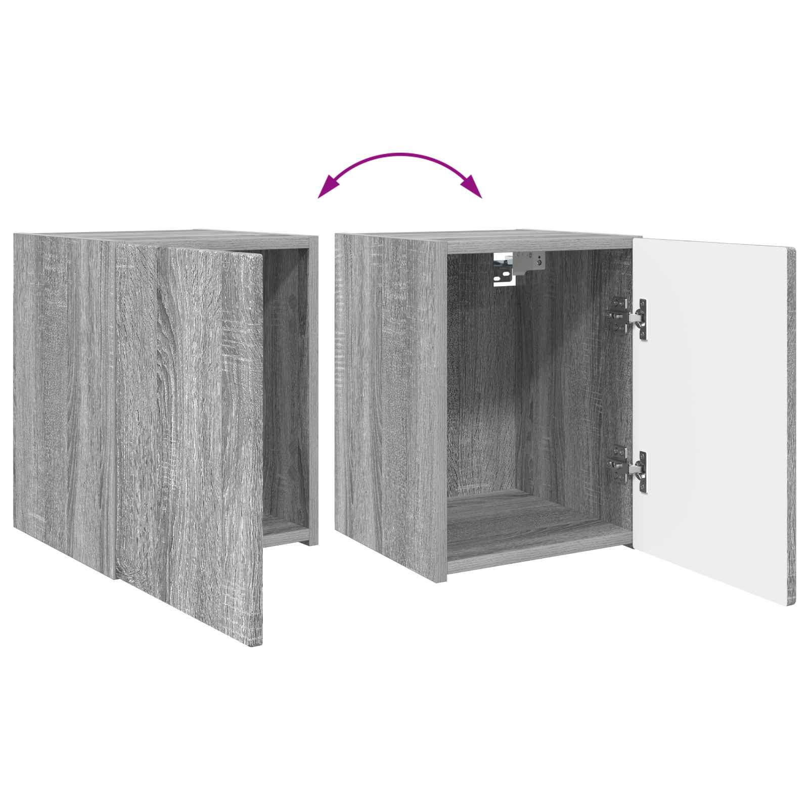 Ensemble meuble TV 4 pcs Gris Sonoma Bois d'ingénierie - XIOS