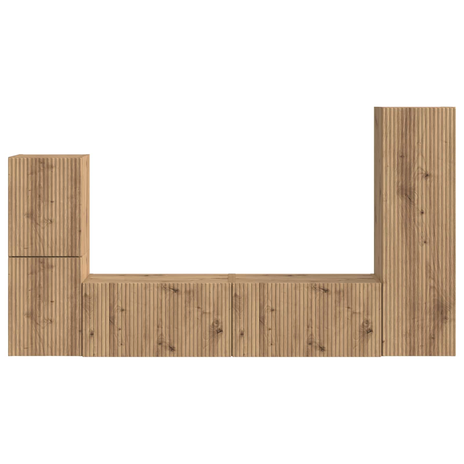 Ensemble meuble TV 4 pcs Chêne artisanal Bois d'ingénierie - XIOS
