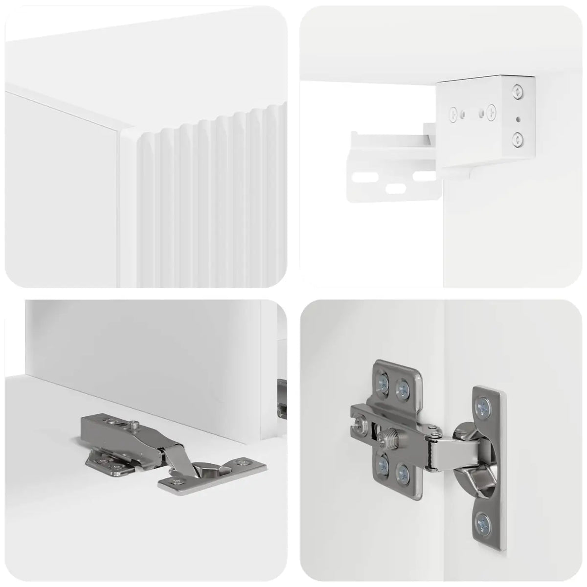 Ensemble meuble TV 4 pc Blanc Bois d’ingénierie - XIOS