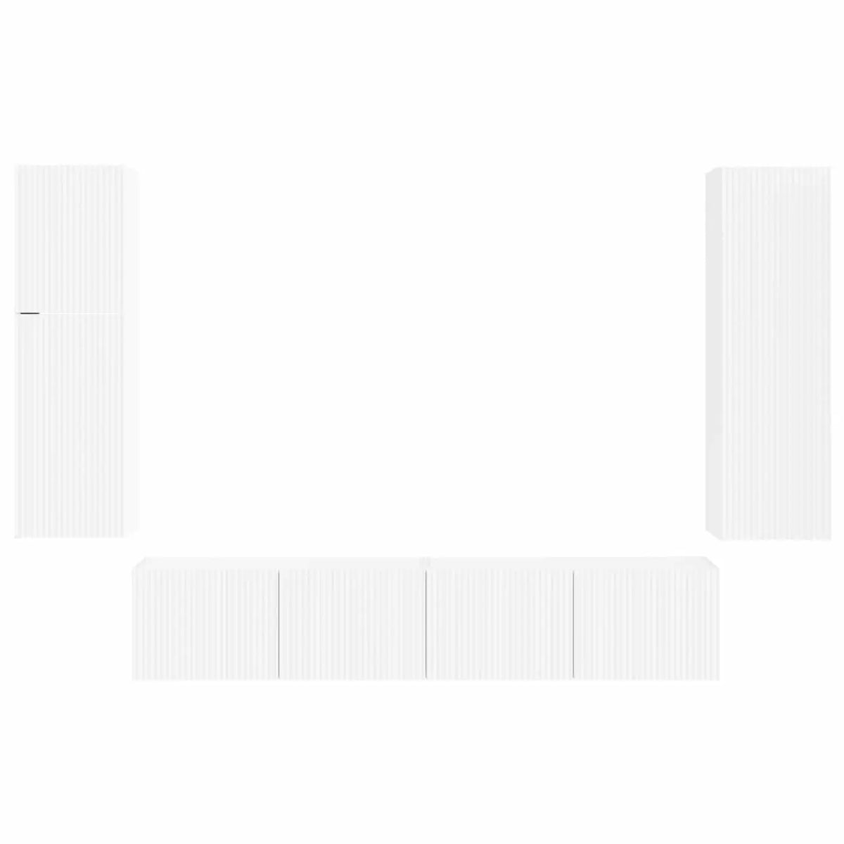 Ensemble meuble TV 4 pc Blanc Bois d’ingénierie - XIOS
