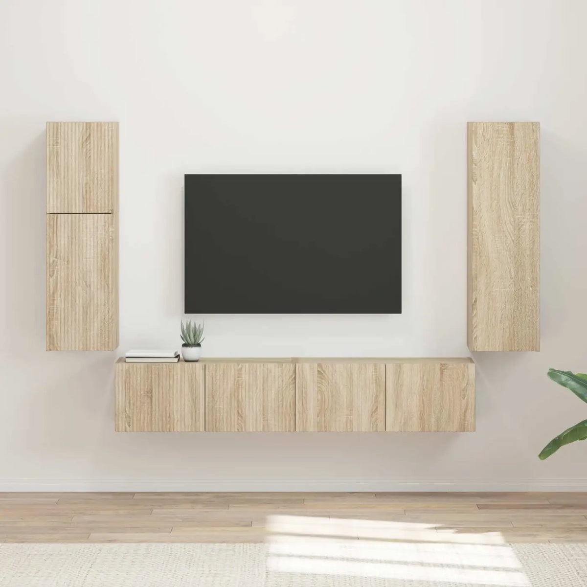 Ensemble meuble TV 4 pc Chêne Sonoma Bois d’ingénierie - XIOS