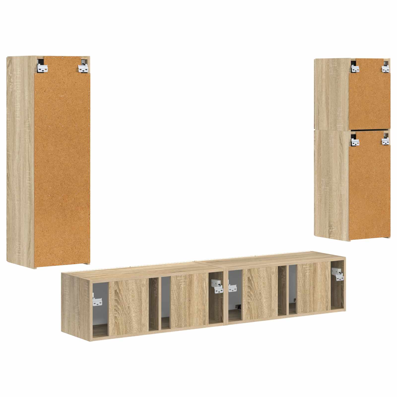 Ensemble meuble TV 4 pcs Chêne Sonoma Bois d'ingénierie - XIOS