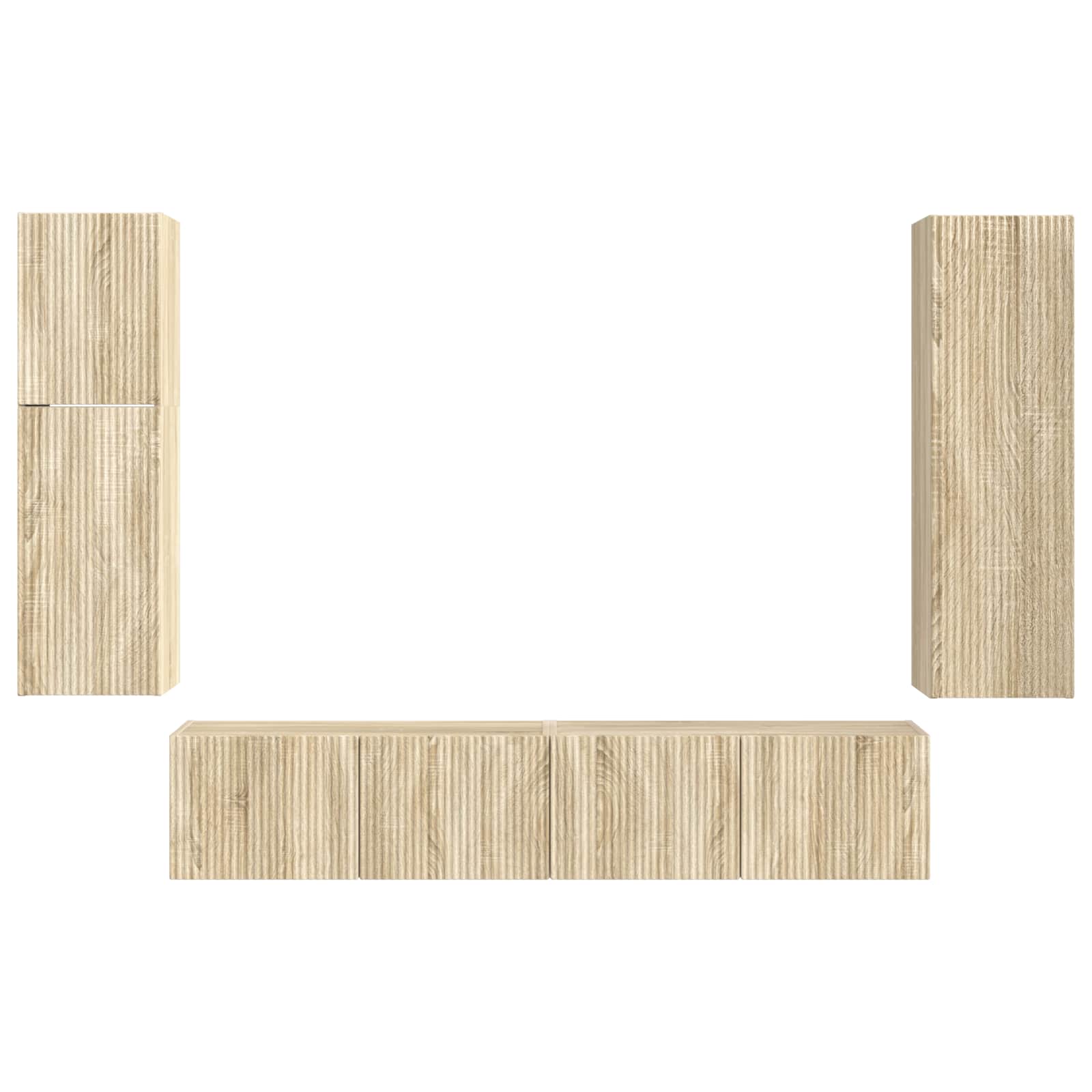 Ensemble meuble TV 4 pcs Chêne Sonoma Bois d'ingénierie - XIOS
