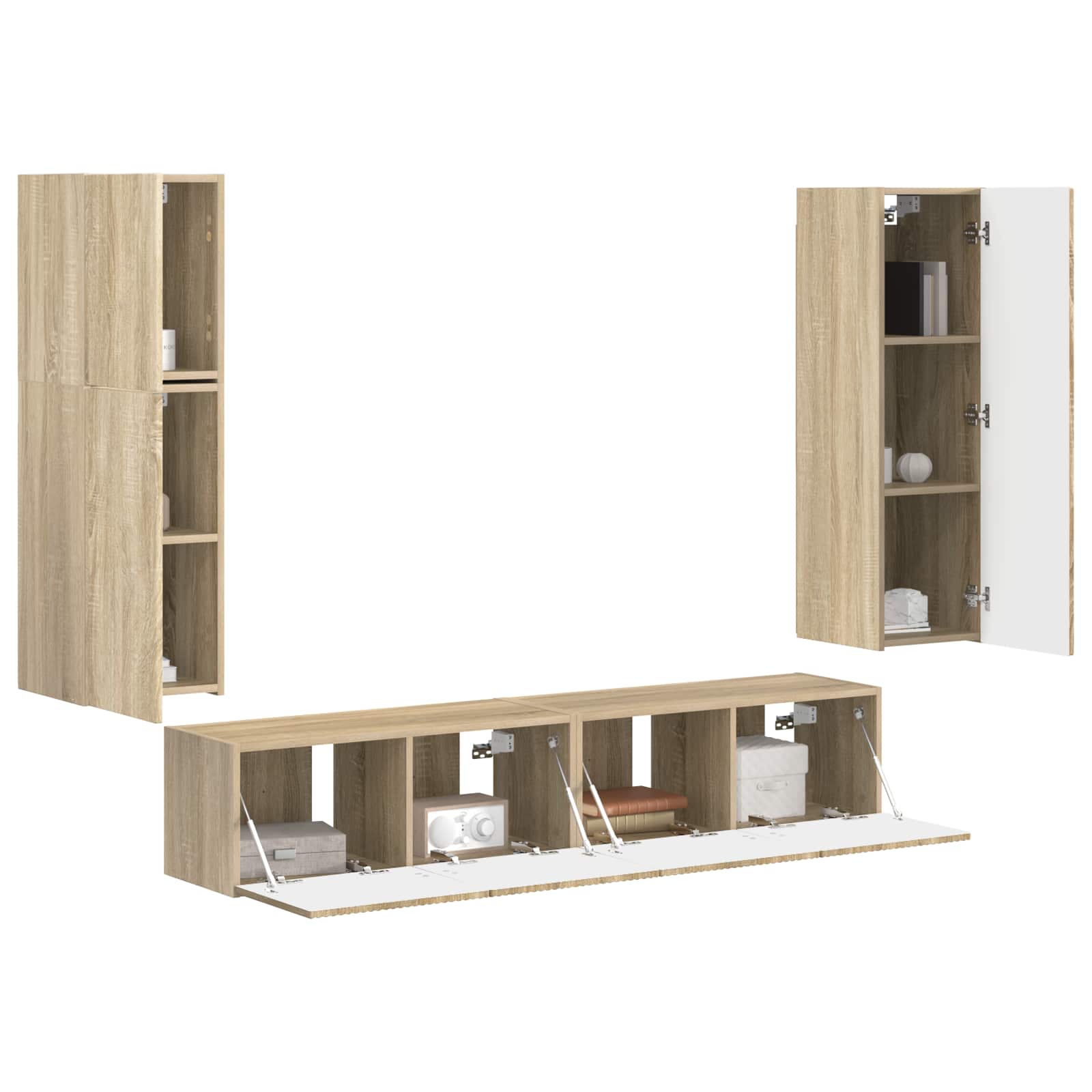 Ensemble meuble TV 4 pcs Chêne Sonoma Bois d'ingénierie - XIOS