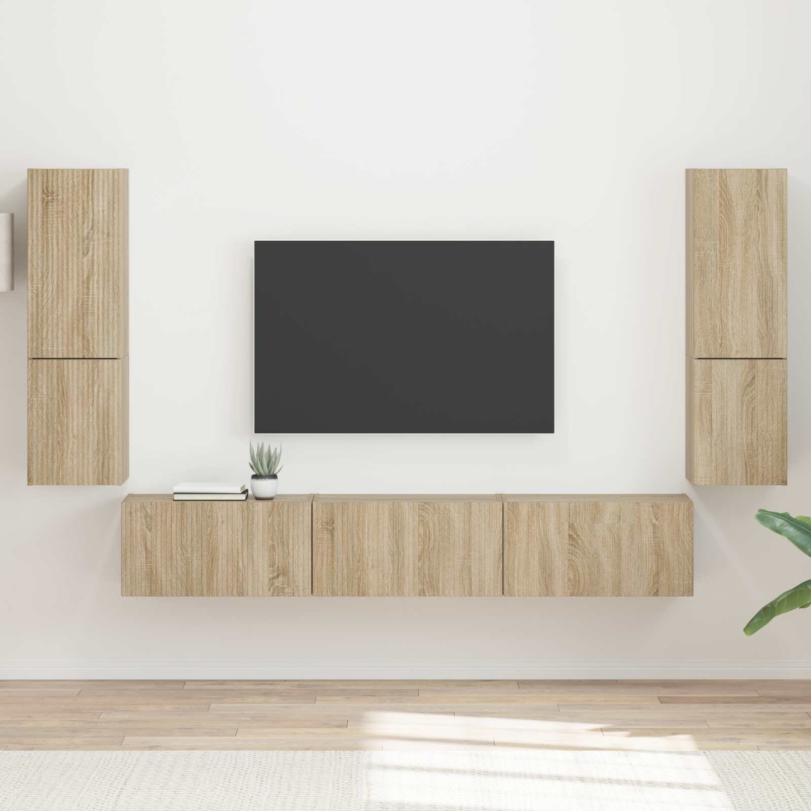 Ensemble meuble TV 4 pcs Chêne Sonoma Bois d'ingénierie - XIOS