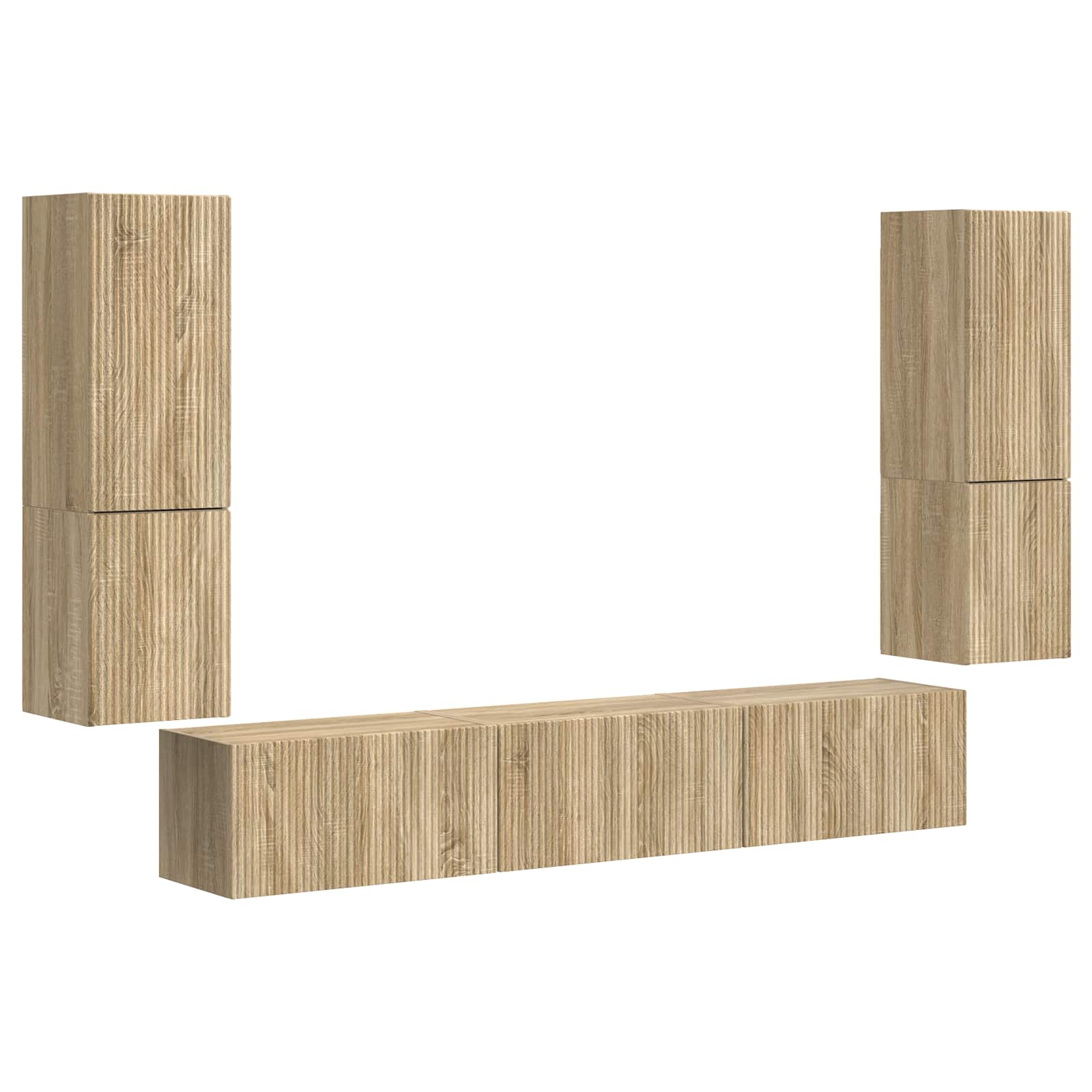 Ensemble meuble TV 4 pcs Chêne Sonoma Bois d'ingénierie - XIOS